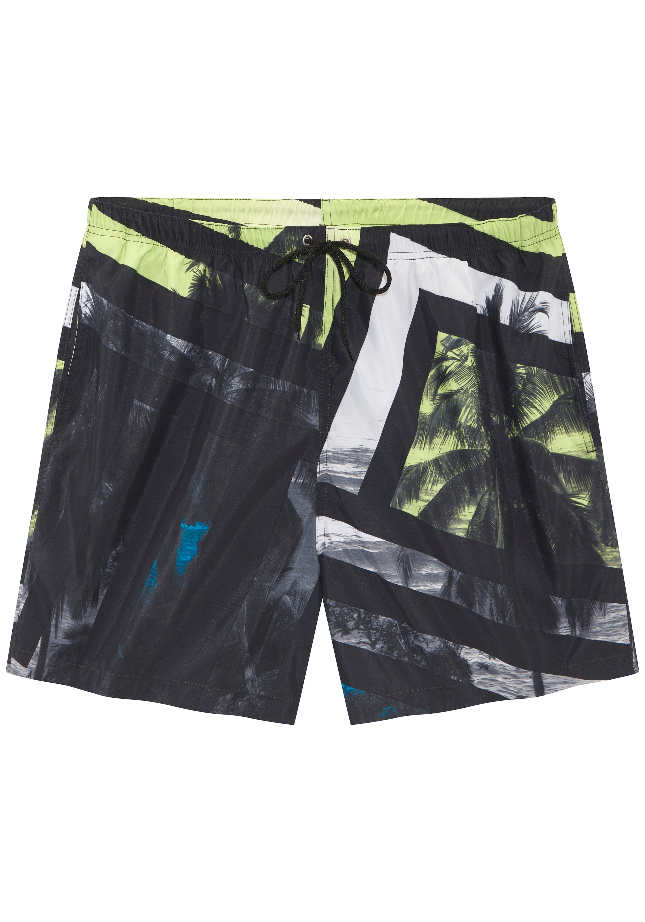 John Devin Badeshorts mit grafischen Elementen