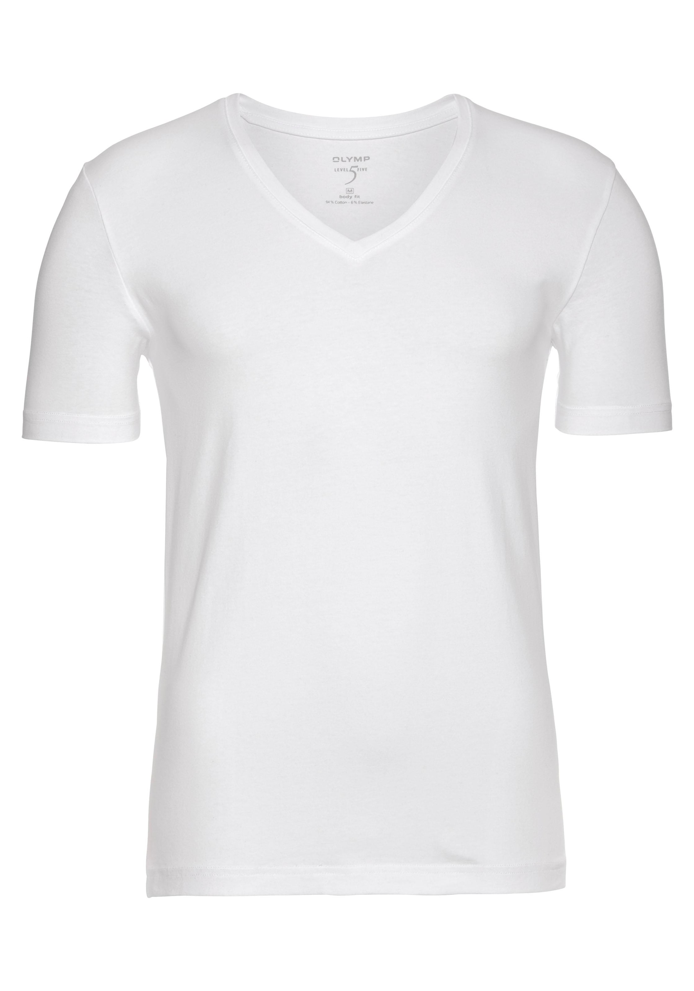 OLYMP T-Shirt »Level Five body fit«, V-Ausschnitt, Ideal zum Unterziehen