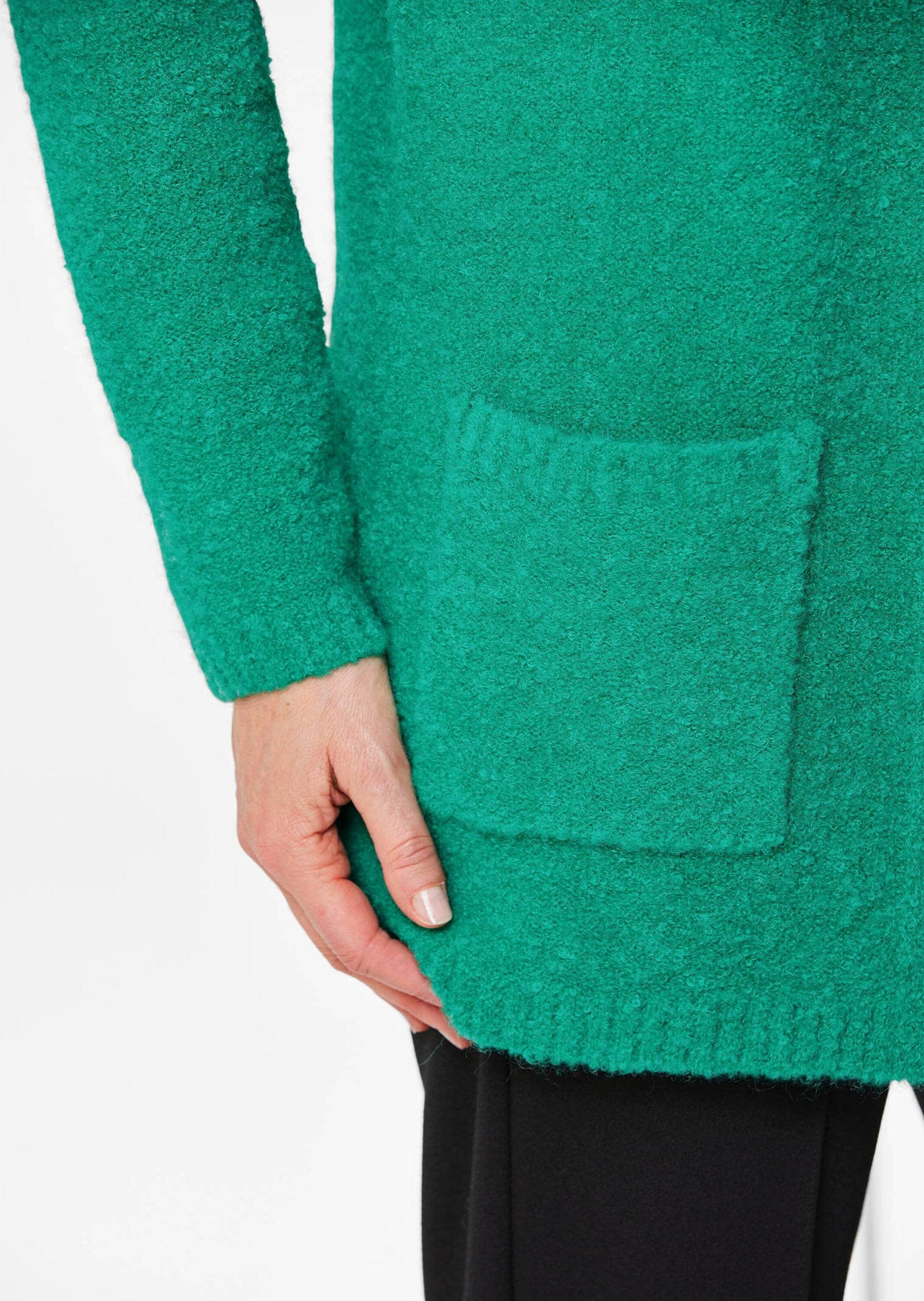 GOLDNER Strickjacke »Kurzgröße Legere Strickjacke aus Bouclégarn« Ohne