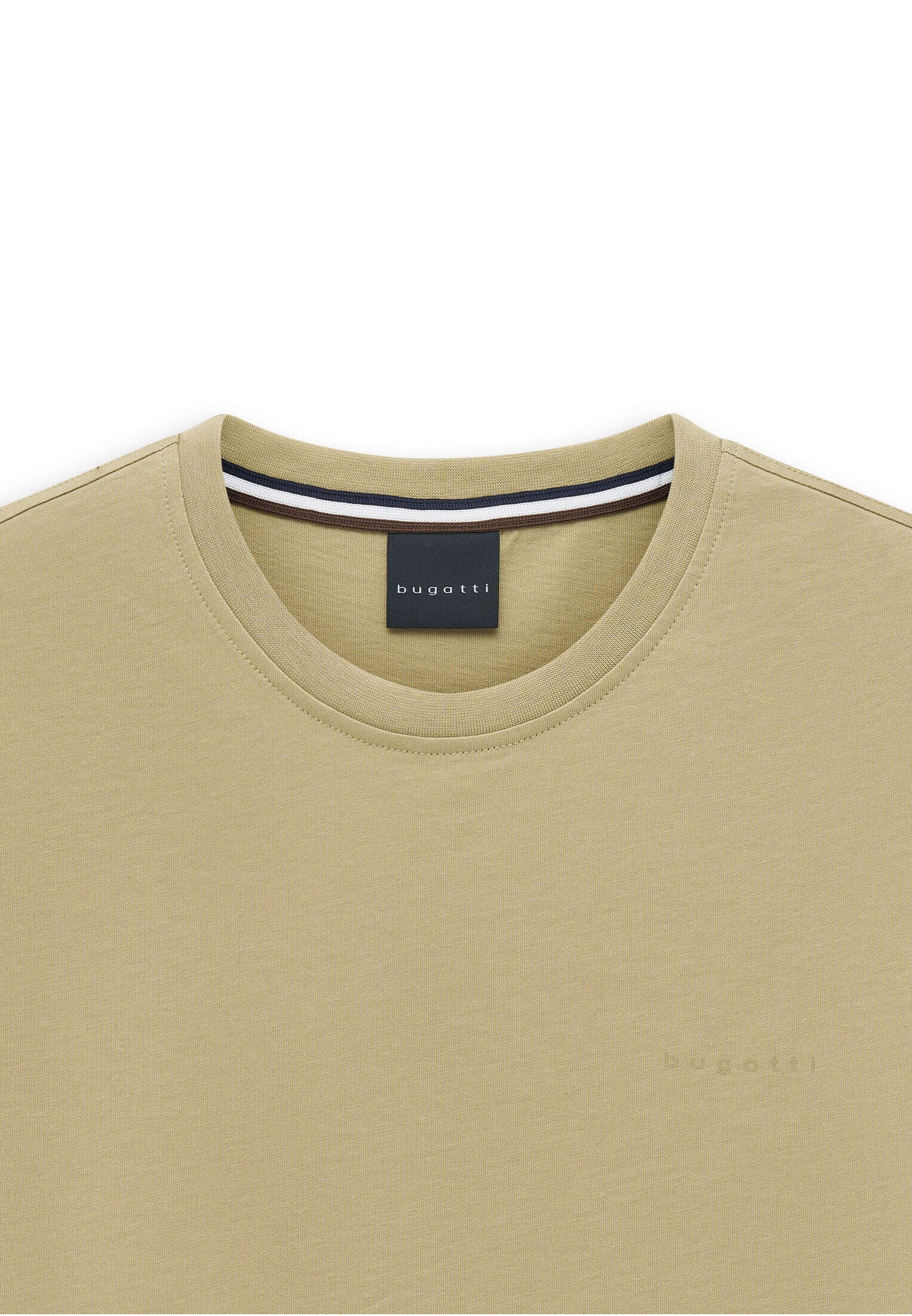 bugatti T-Shirt »Basic« aus Baumwolle Modern Fit Rundhals