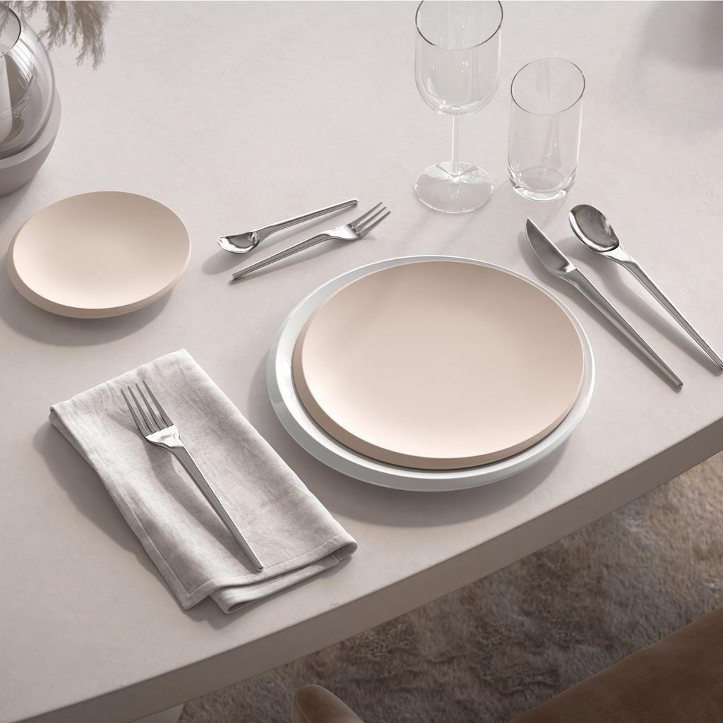 Villeroy & Boch Geschirr-Set »Tafelservice NewMoon 12er Set beige« Spülmaschinengeeignet, Mikrowellenfest