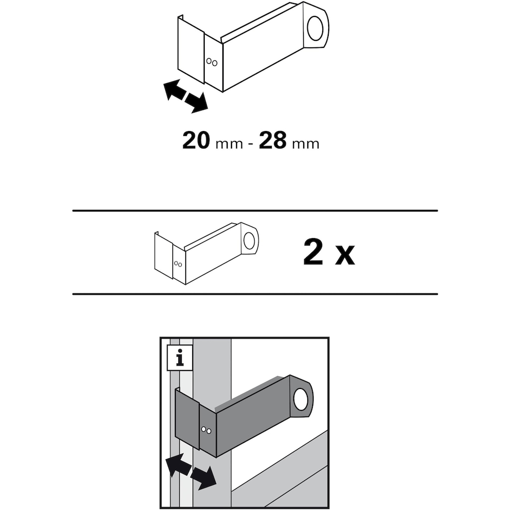 GARDINIA Verbinder »Spannvitrage-Adapter«, (Set, 2 St.)