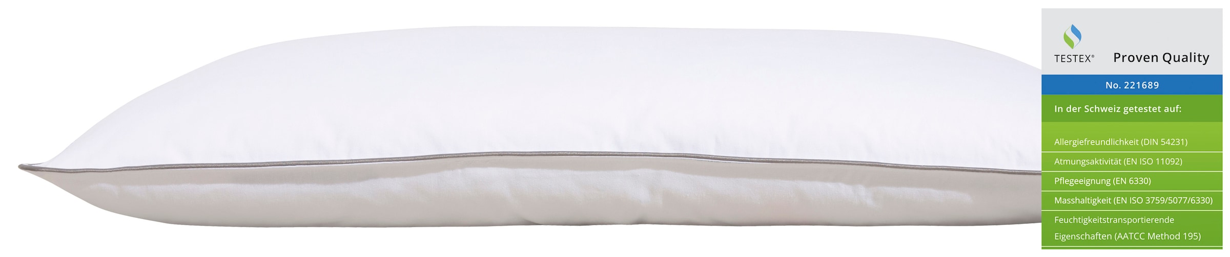 OTTO home Federkissen »TAMINS, Kopfkissen 80x80 cm, 40x80cm« Füllung: 85 % Federn & 15 % Daunen Bezug: Baumwolle 1 Stk. tlg. Kissen, Made in Germany, Allergiker geeignet (Nomite)