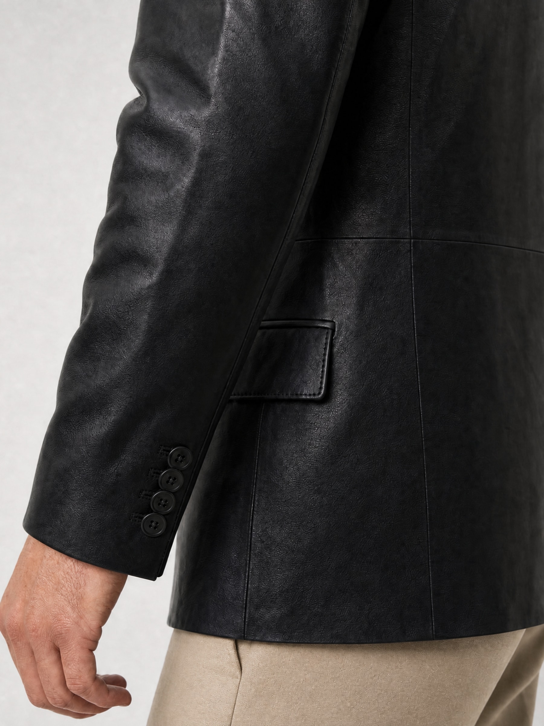 RICANO Kurzjacke »Lederjacke Diego« ohne Kapuze Handgefertigt aus echtem Leder