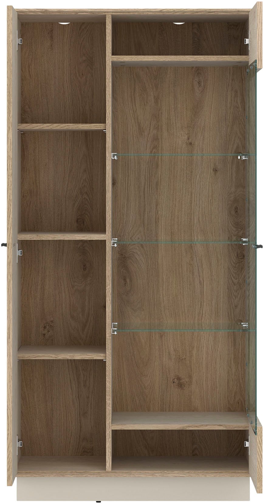 Home affaire Vitrine »LAGOON« moderne Vitrine, Breite ca.75 cm, Eckverglasung