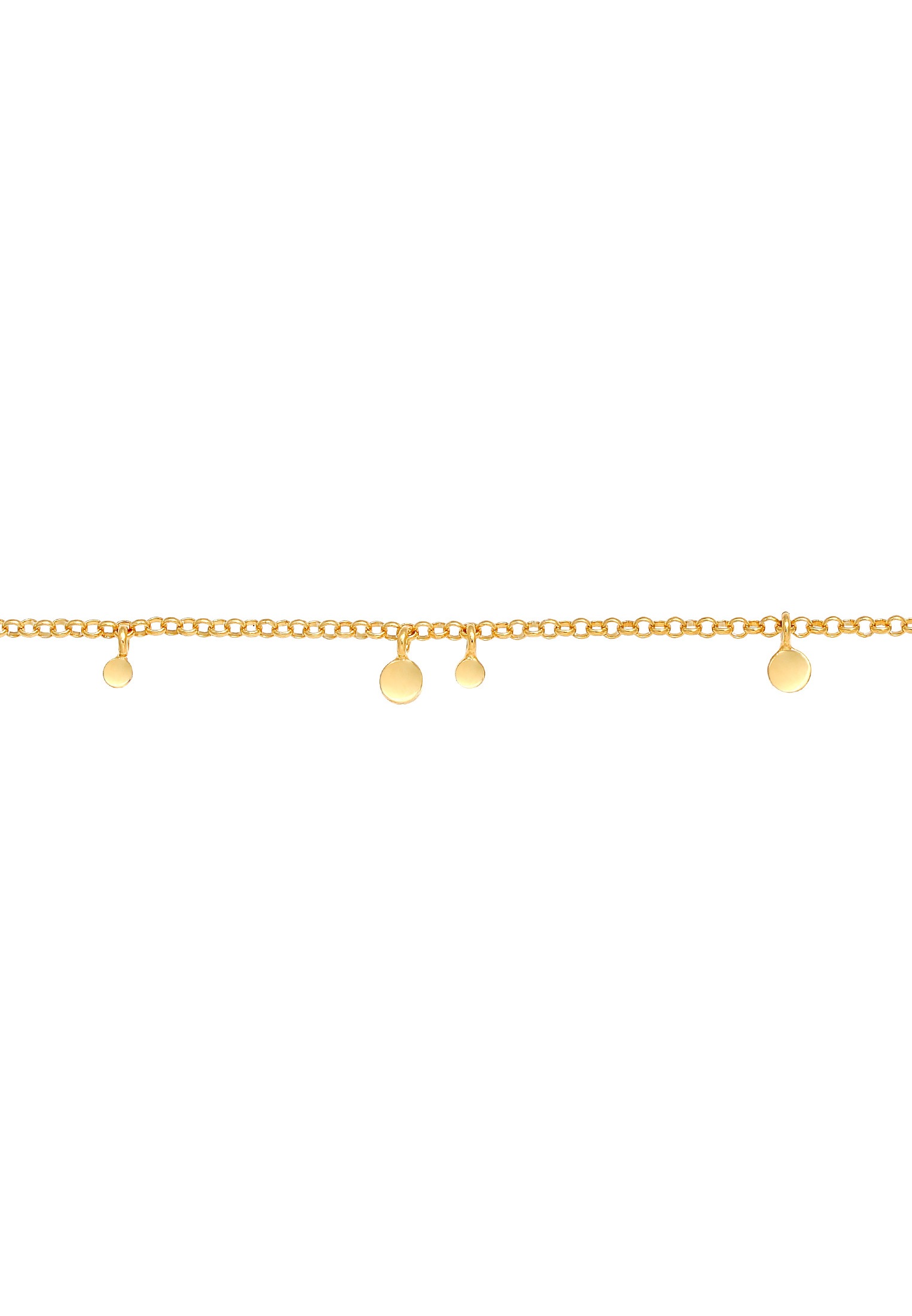 Elli Choker »Halskette Choker Plättchen Coin Geo Rund 925 Silber«
