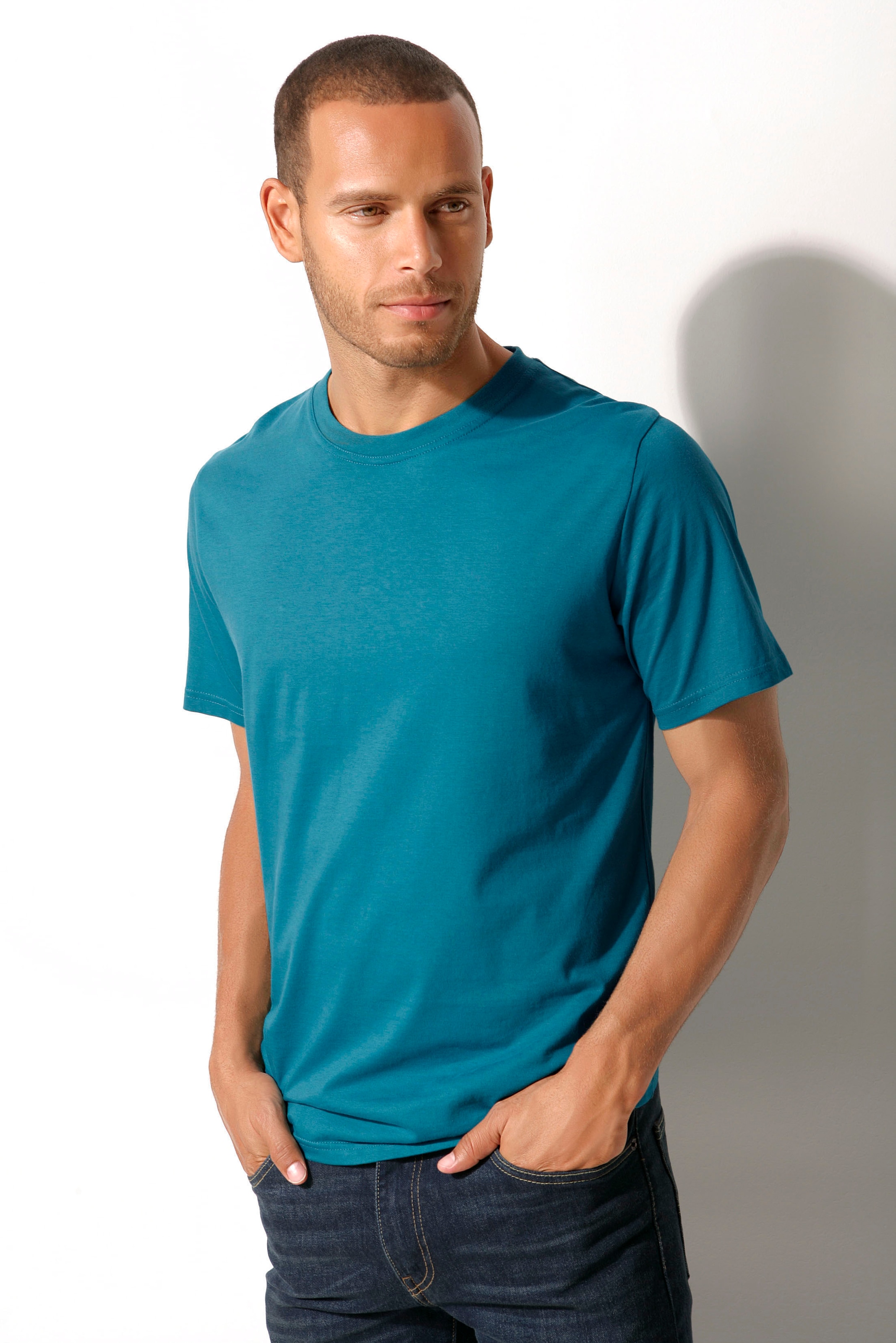 H.I.S T-Shirt, (Packung, 3 tlg.), aus Baumwolle perfekt als Unterziehshirt