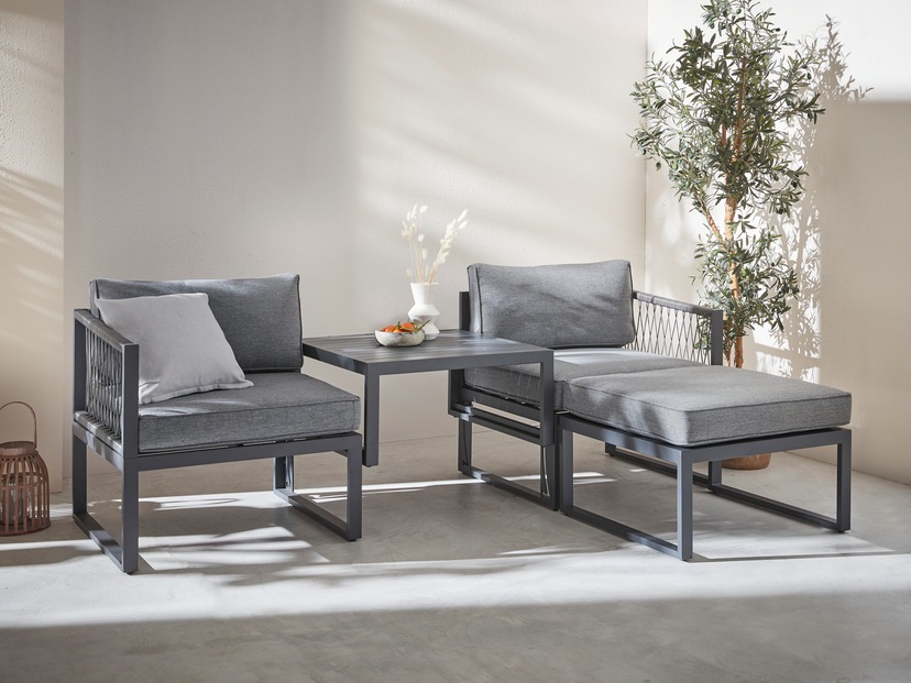 Gartenlounge-Set »Santorini«, (9 tlg.), in 4 verschiedenen Varianten nutzbar