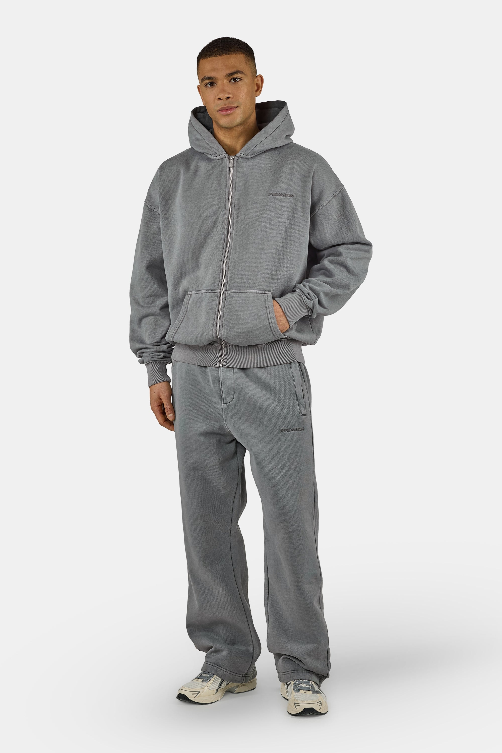 PEGADOR Kapuzensweatjacke »Logo Oversized Sweat Jacket« Baumwollmischung, oversize