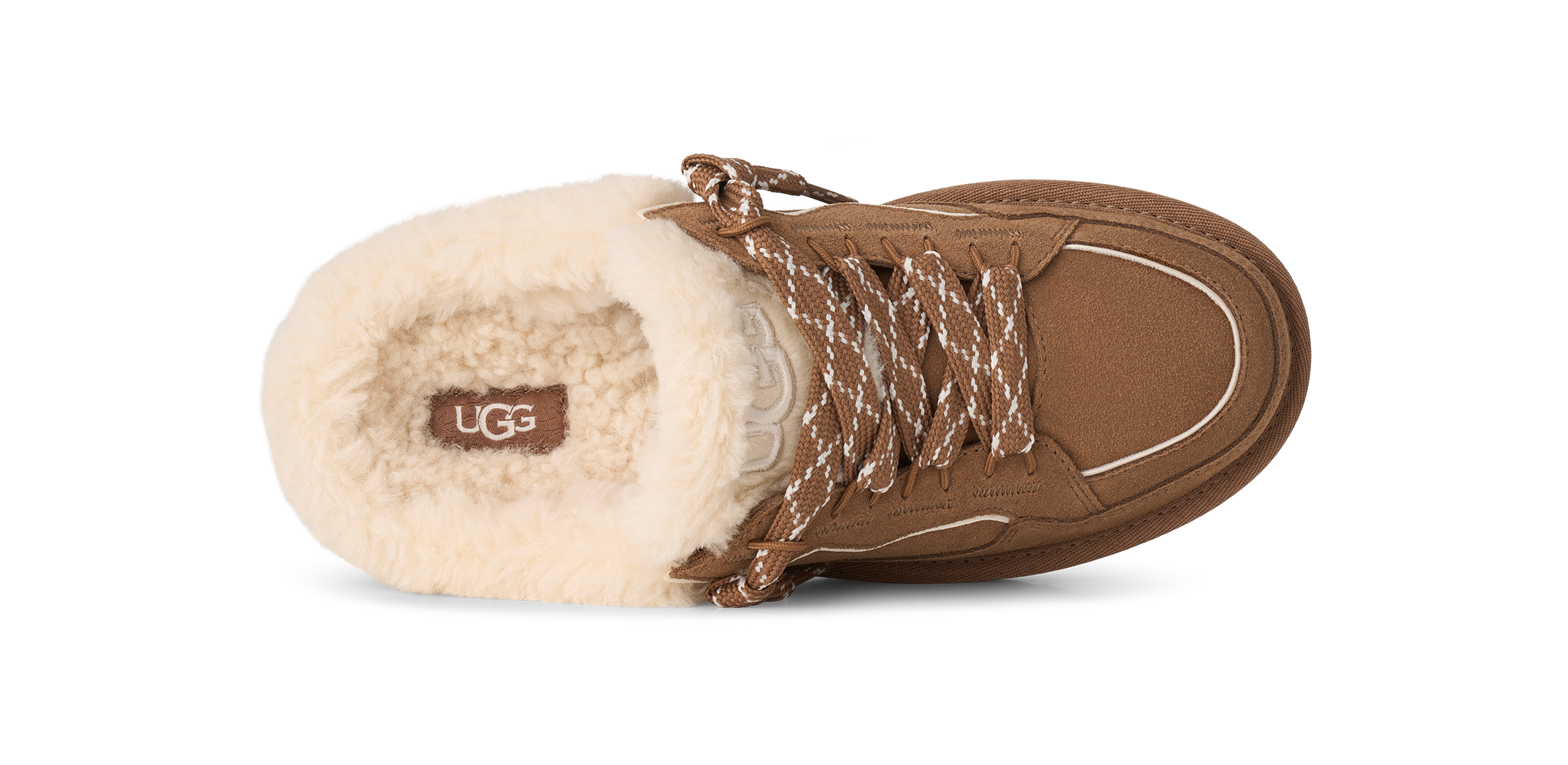 UGG Slipper »W LOWMEL MULE«  Plateau Clog, Mule, Schnürer mit Warmfutter-Kragen