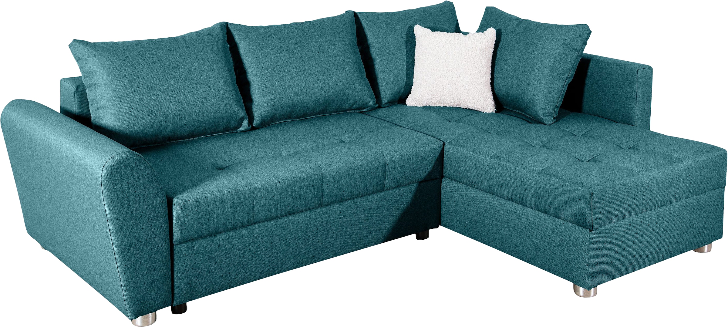 COLLECTION AB Ecksofa »Jana L-Form«, inkl. Bettfunktion,Bettkasten und Bonnelfederkern
