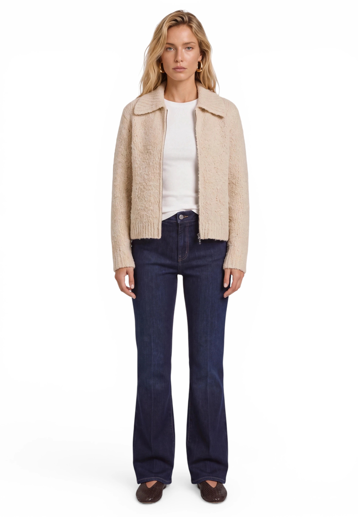 Zero Cardigan »Strick-Cardigan mit Reißverschluss«