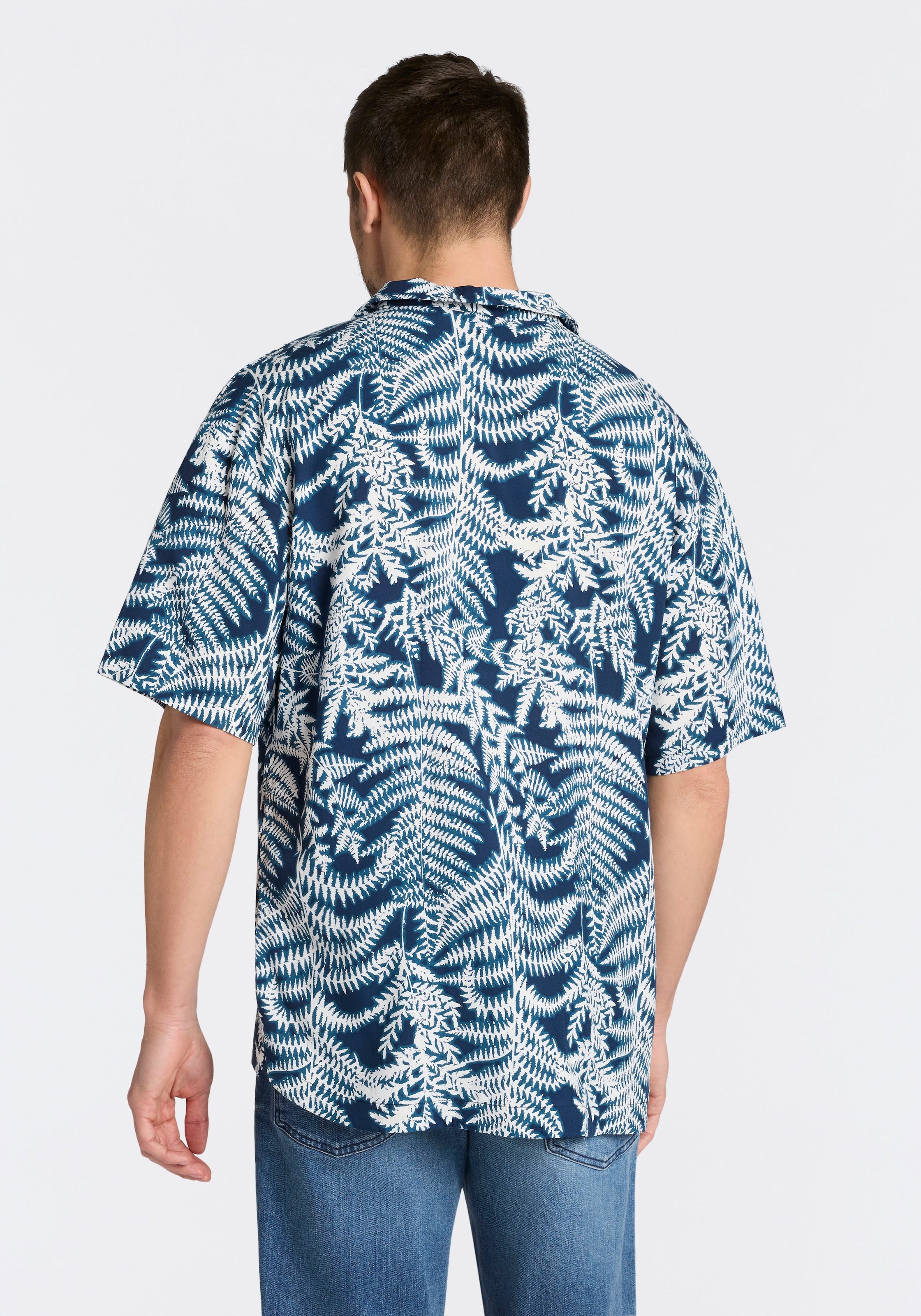 HUGO Underwear Kurzarmhemd relaxed fit, gemustert, mit Blumen-Print