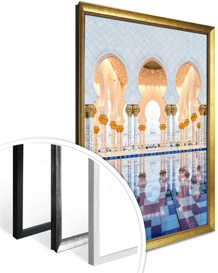 Wall-Art Poster »Sheikh Zayed Moschee Poster, bei bestellen Abu Dhabi«, online Gebäude, Bild, Wandbild, (1 Wandposter OTTO St.)