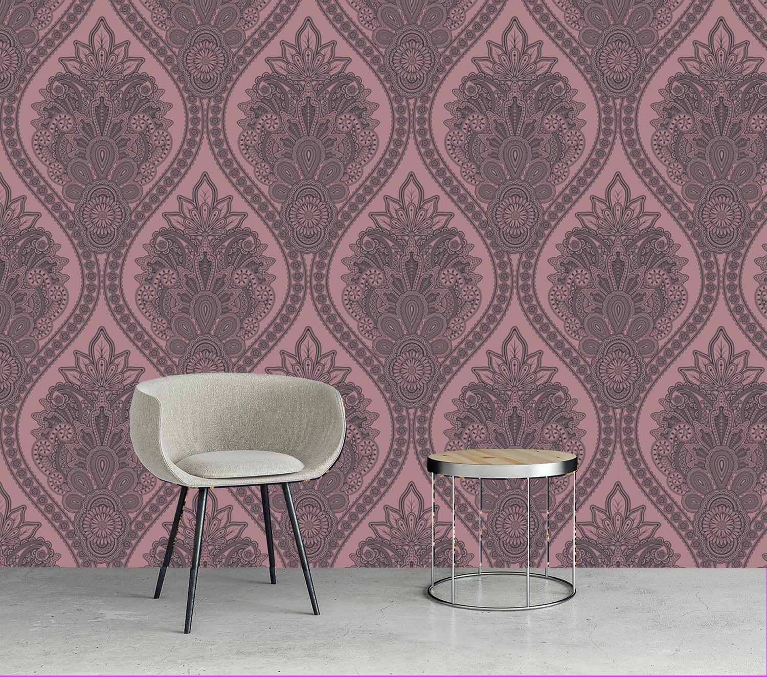 queence Vinyltapete »Charlotte« Barock | Kunst | bedruckt glatt 90x250cm, selbstklebend, kinderleichte Anbringung, , Sticker