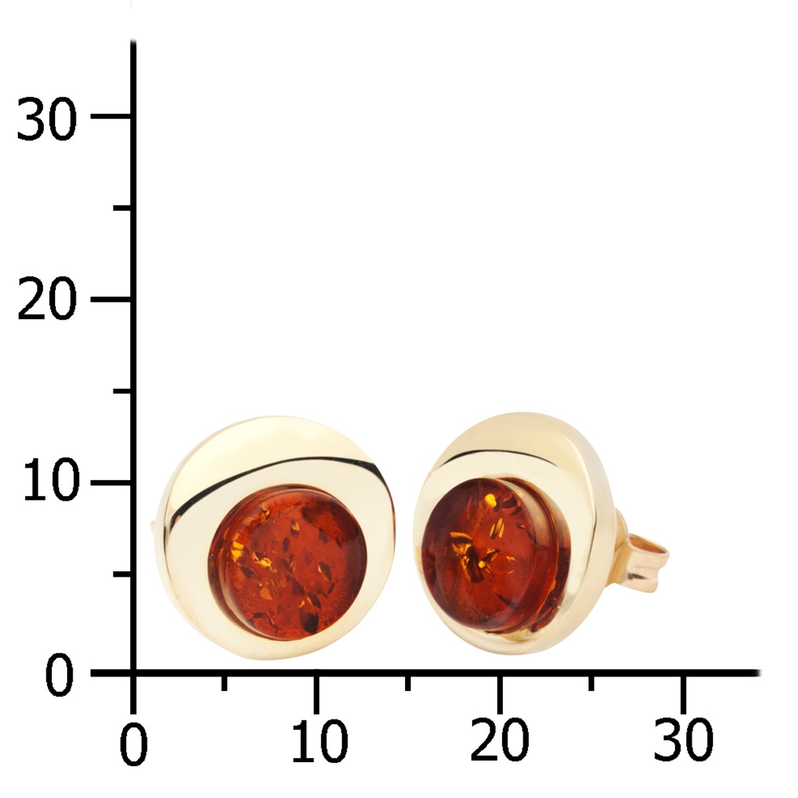 OSTSEE-SCHMUCK Paar Ohrstecker »- Alina - Gold 333/000 - Bernstein«