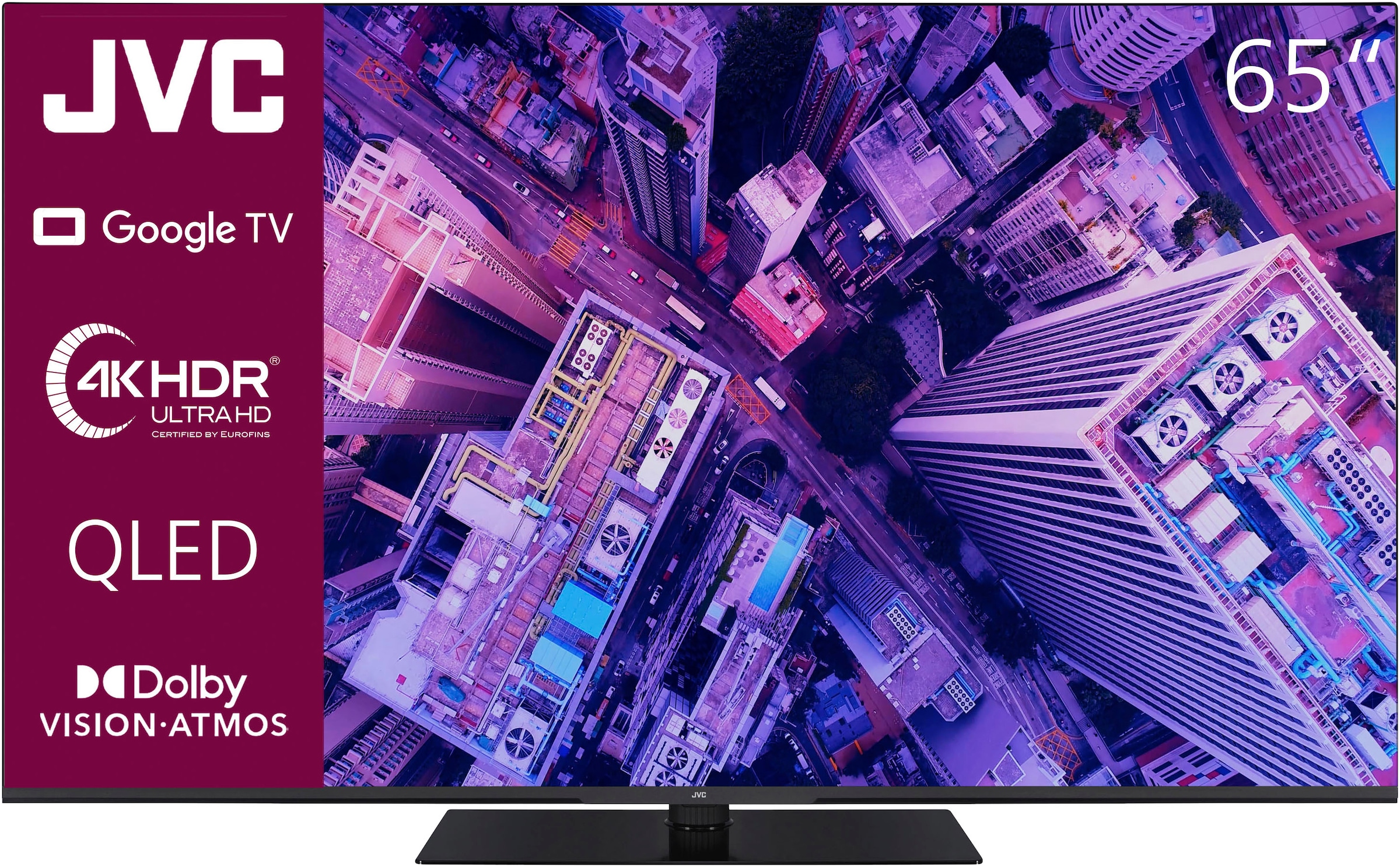 JVC QLED-Fernseher »LT-65VGQ8255«, 164 cm/65 Zoll, 4K Ultra HD, Google TV-Smart-TV