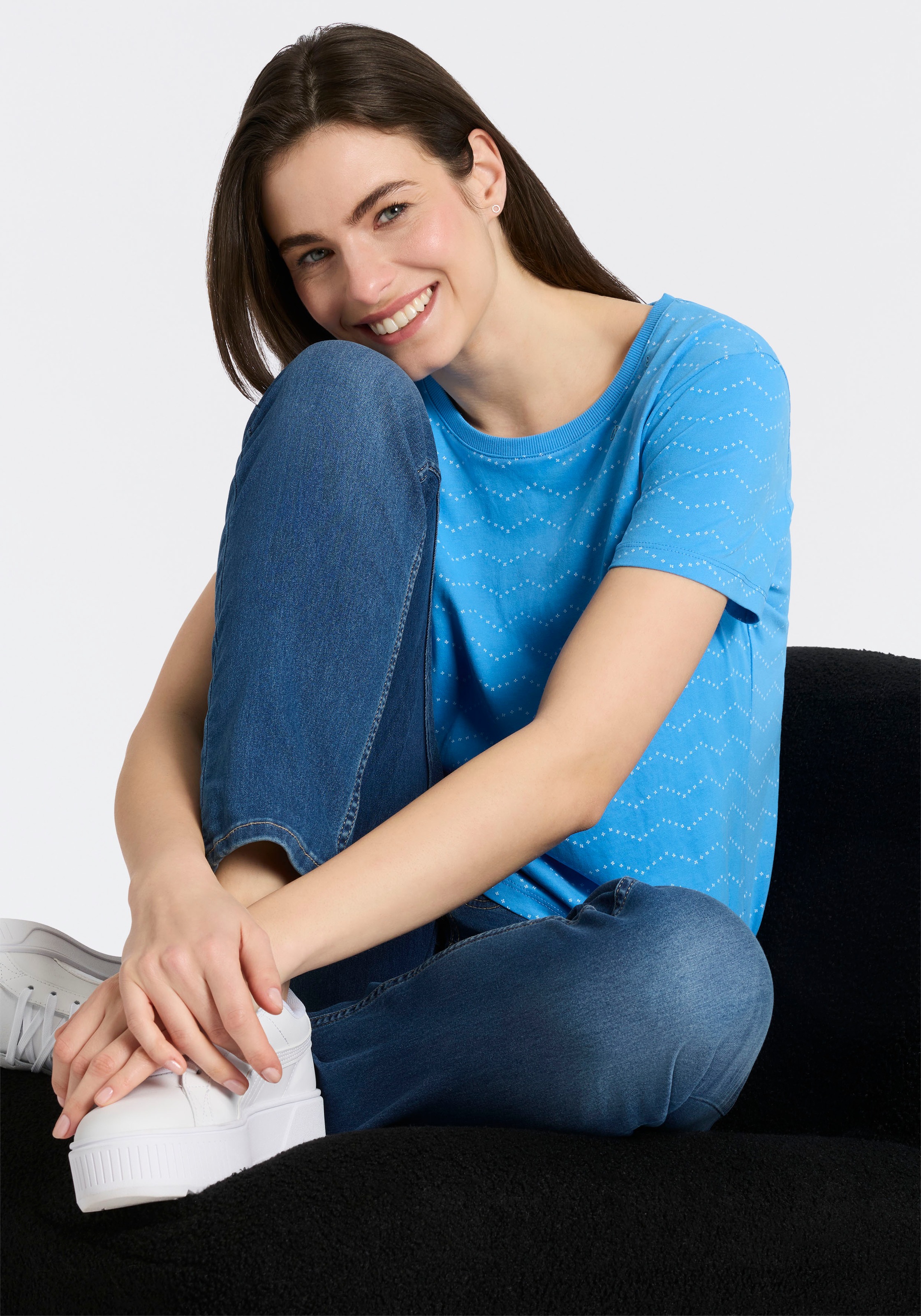 Ragwear Kurzarmshirt »MINTTA ZIG ZAG O« mit Logoschriftzug