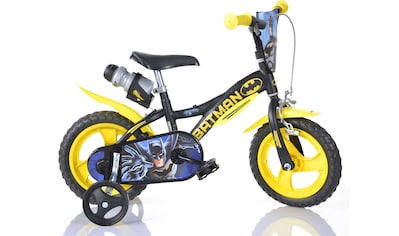 Kinderfahrrad »Batman 12 Zoll«, 1 Gang, mit Stützrädern, Trinkflasche und Frontschild