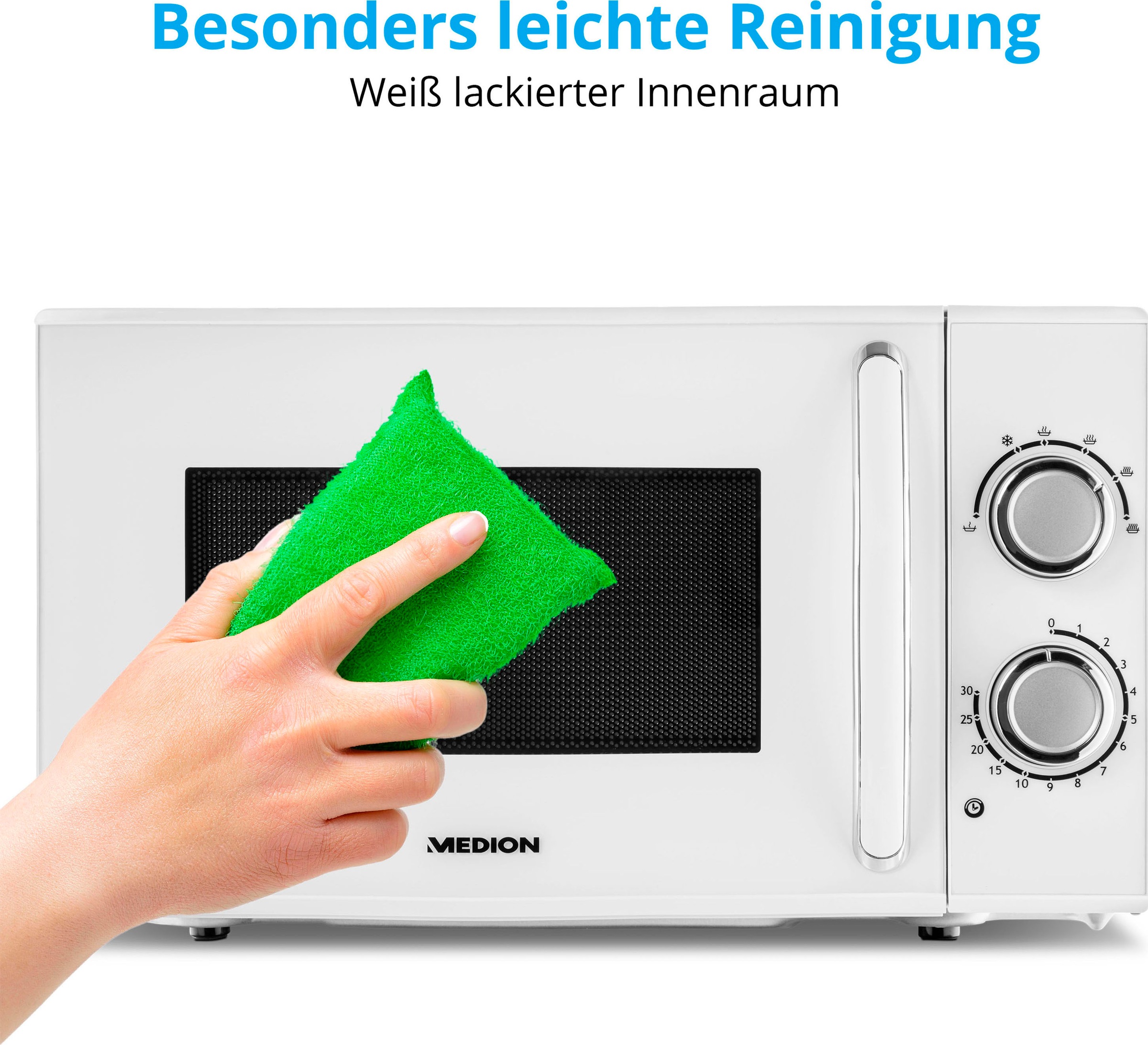 Medion® Mikrowelle »MD 15644«, Mikrowelle, 700 W, Leistung 700 W, 6 Leistungsstufen, Auftaufunktion