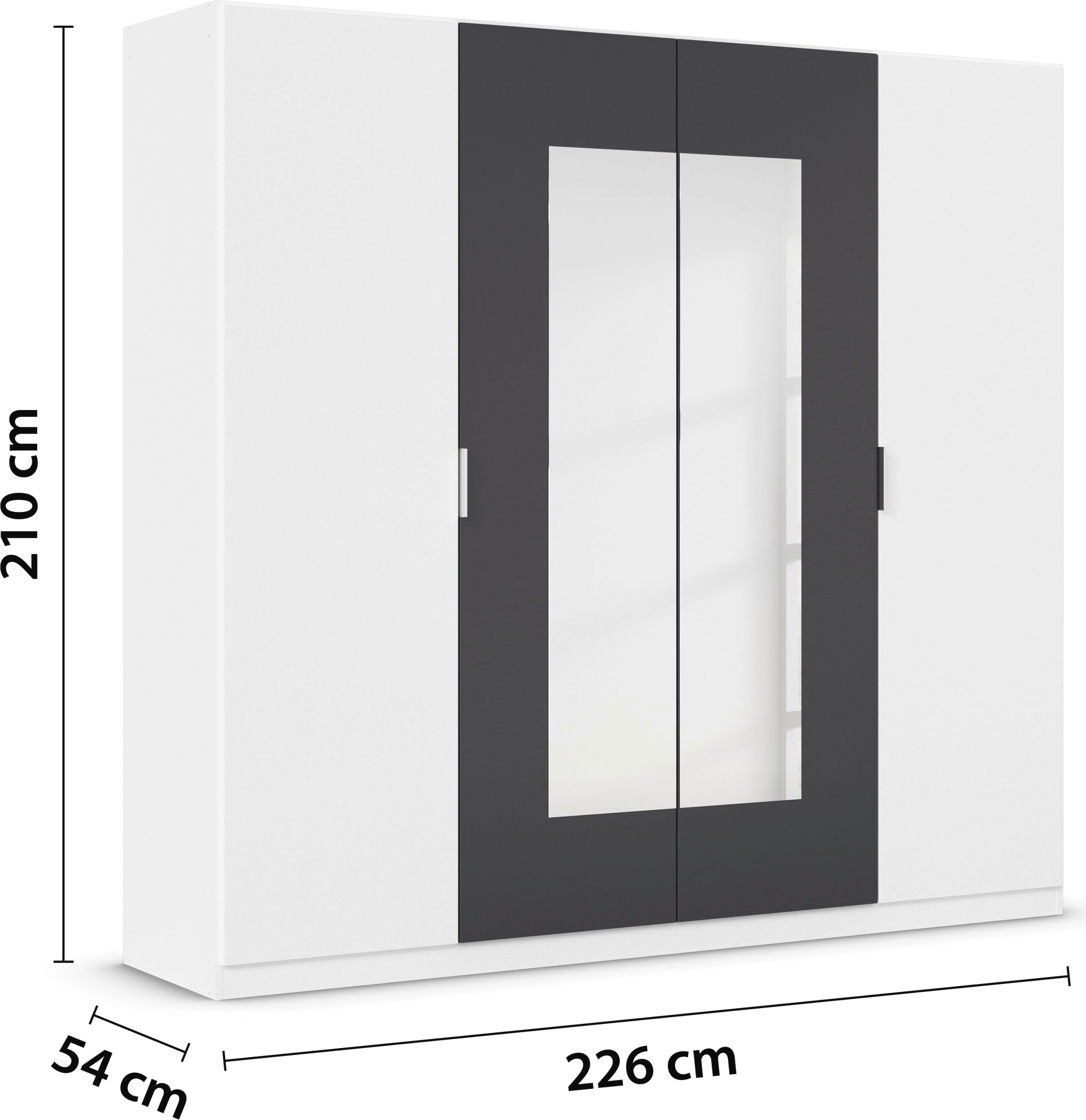 rauch Schlafzimmer-Set »Monza« mit Drehtürenschrank Breite 226 cm, Bettanlage in 2 Breiten