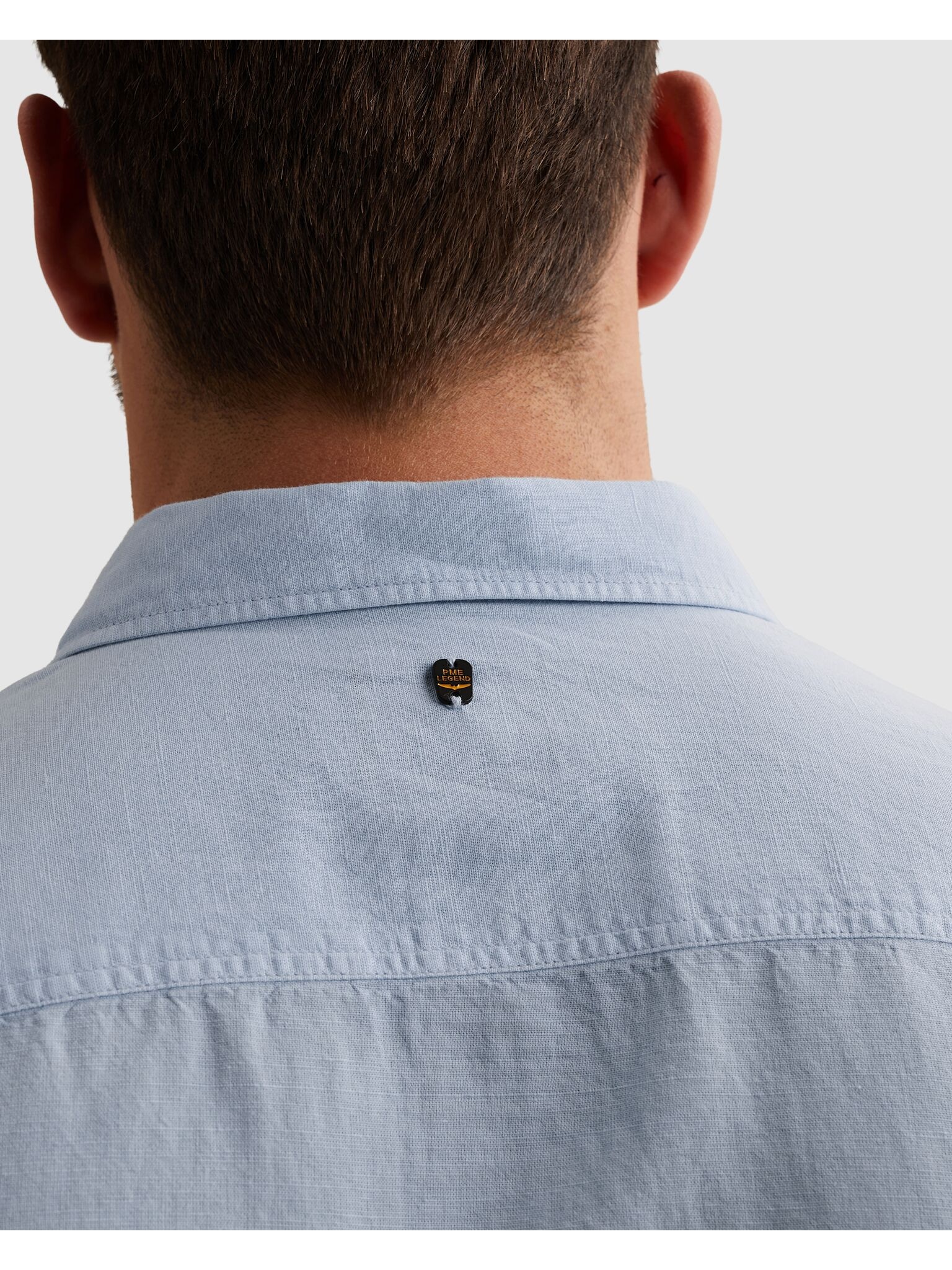 PME LEGEND Langarmhemd mit Logo Stickerei