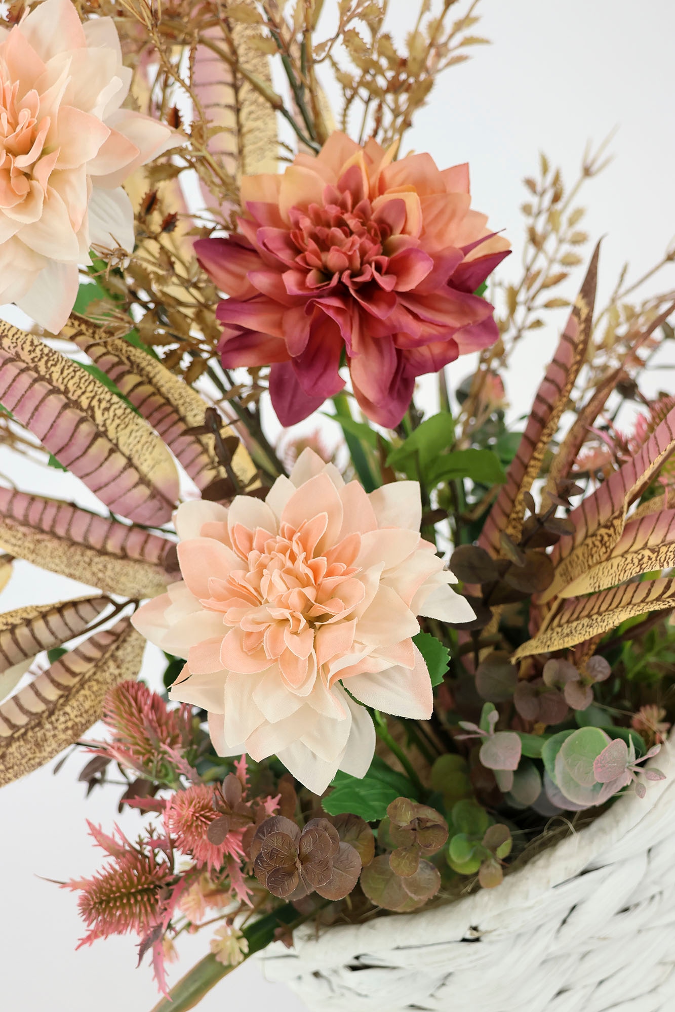 I.GE.A. Kunstblume »Blumenarrangement 'Dahlien'« Im Topf Künstliche Blumen Deko Gesteck Herbstdeko Kunstpflanze