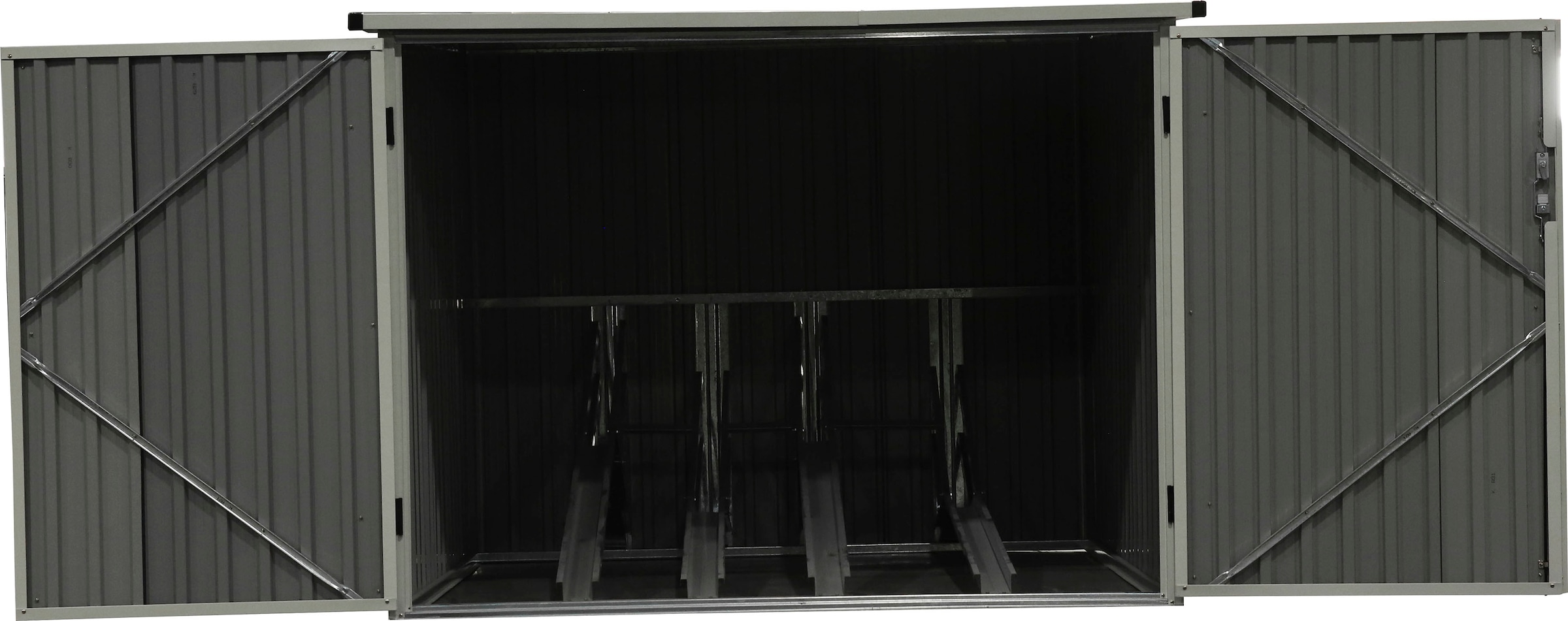 WESTMANN Aufbewahrungsbox »Fahrradgarage«, mit integrierten Fahrradständern, aus pulverbeschichtetem Stahl