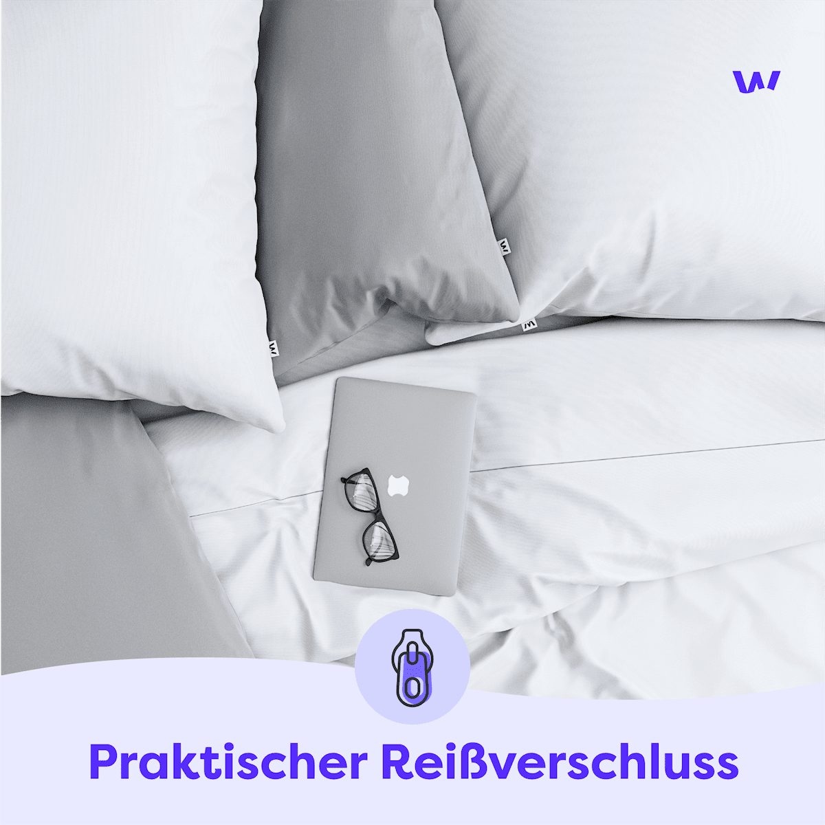 Wolkenfeld Bettwäsche »Wolkenfeld Sommer Bettwäsche Mako-Satin Baumwolle« 2 Stk. tlg. 135x200 cm, 155x220 & Übergrößen I inkl. Kissenbezüge 80x80