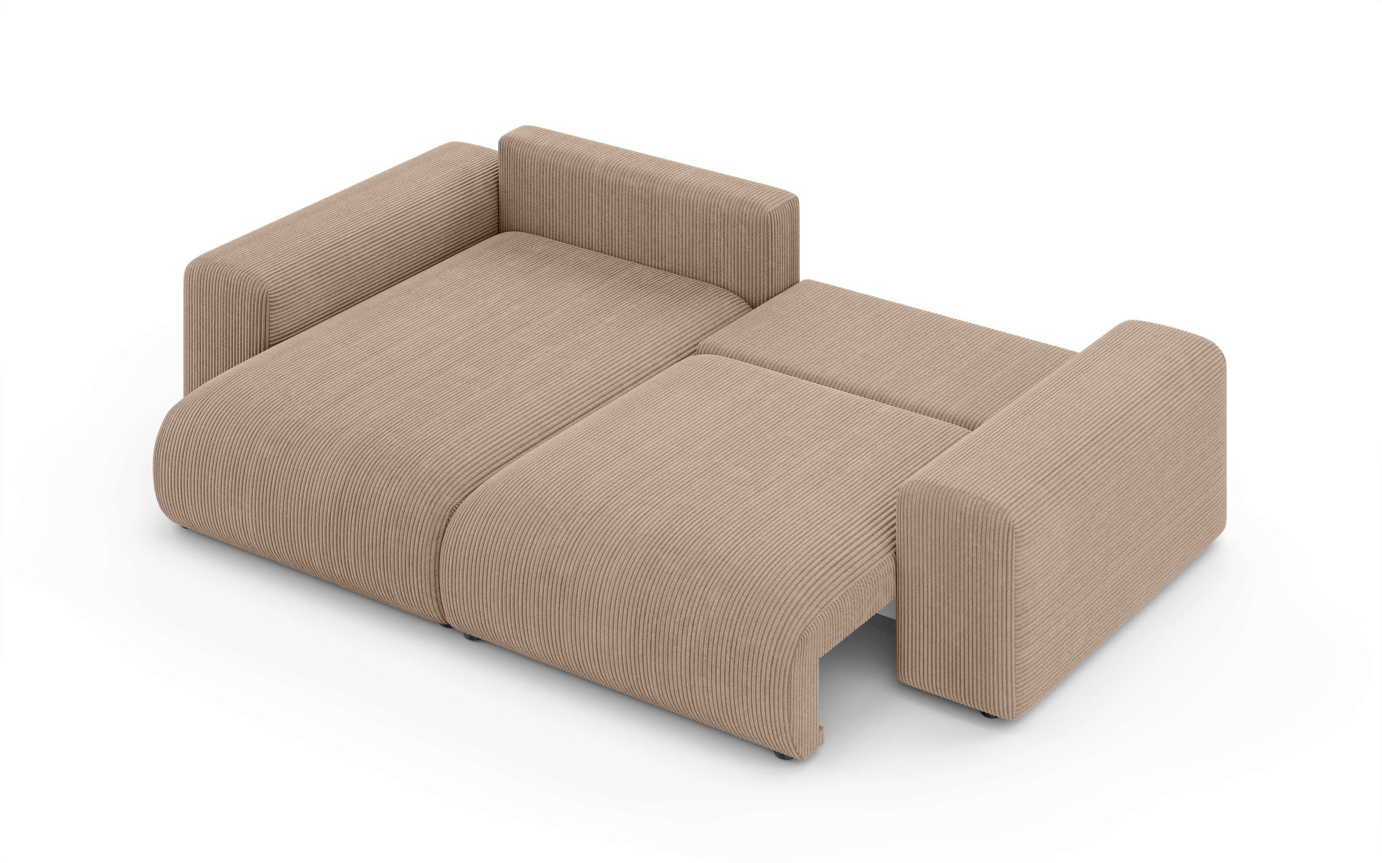 Home affaire Ecksofa »LAKESIDE mit Bettfunktion und Bettkasten, B/T/H 257/166/84 cm«, L-Form, Recamiere beidseitig montierbar, Wellenunterfederung