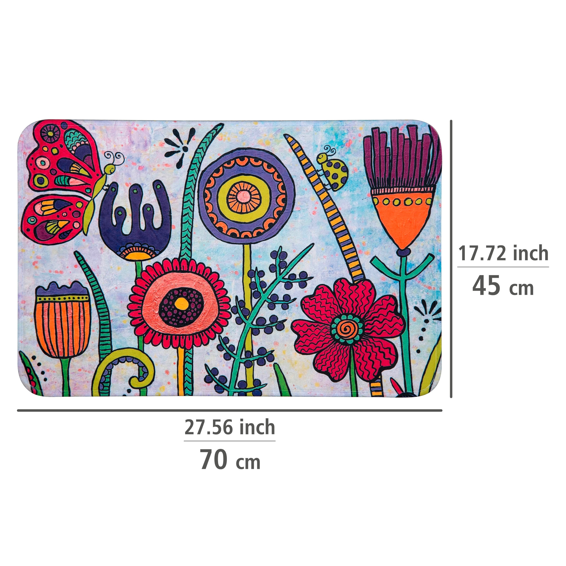 WENKO Badematte »Rollin'Art Full Bloom«, BxL: 45 x 70 cm