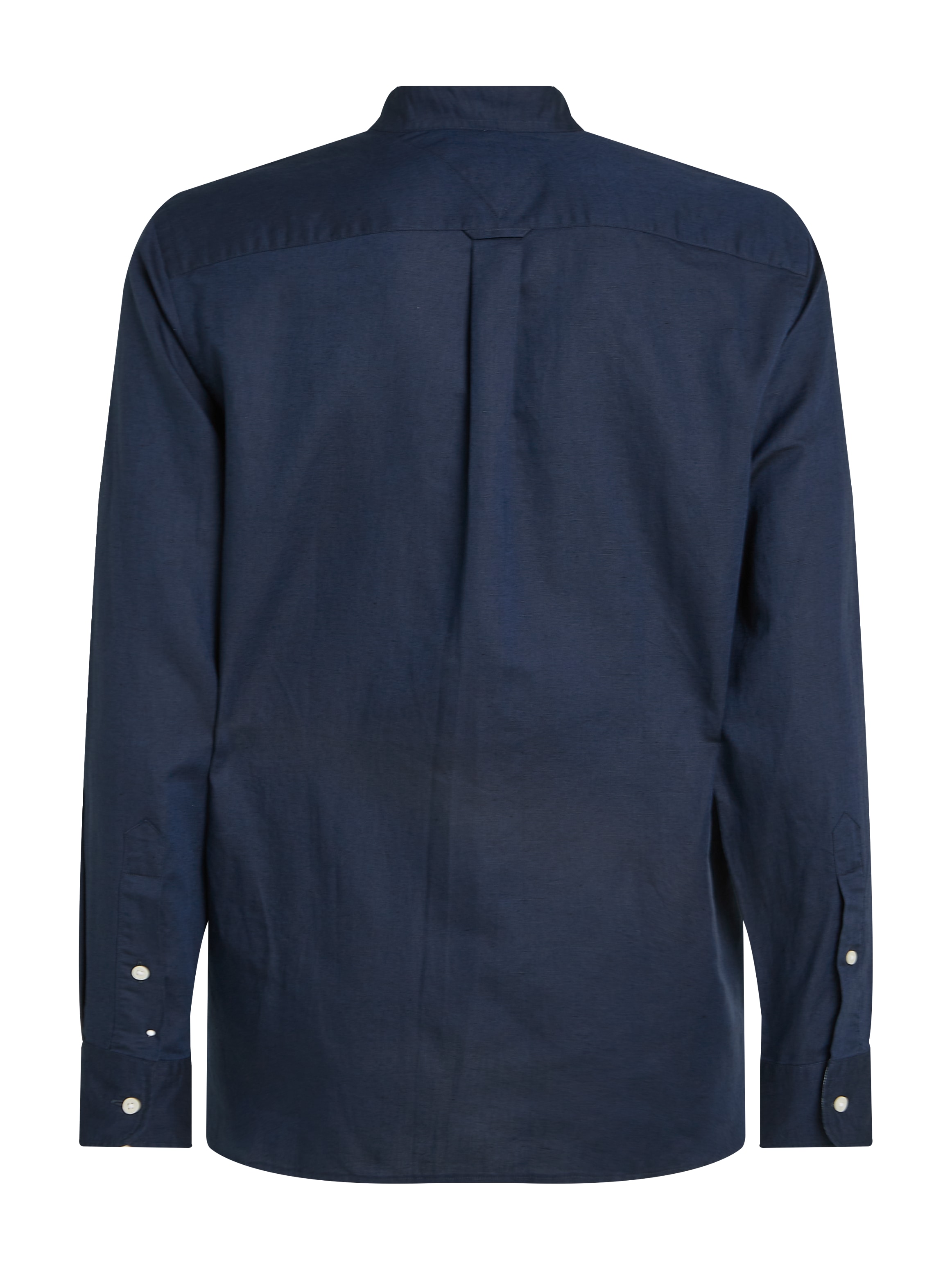 Tommy Hilfiger Langarmhemd »LINEN BLEND MAO COLLAR SHIRT«
