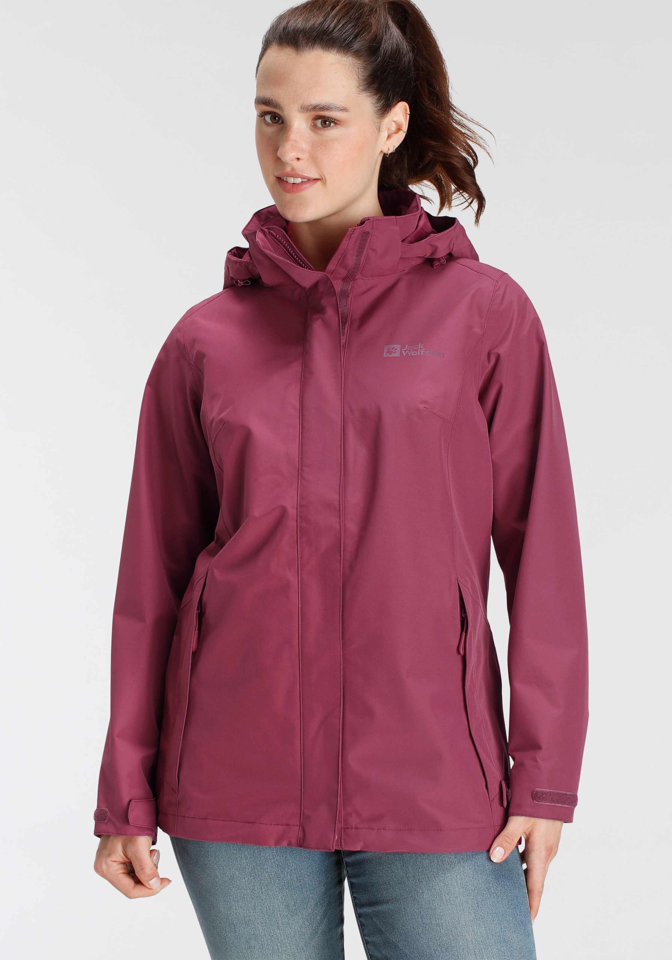 Jack Wolfskin Funktionsjacke »TOCORA JACKET WOMEN«, mit Kapuze, Wasserdicht & Winddicht & Atmungsaktiv