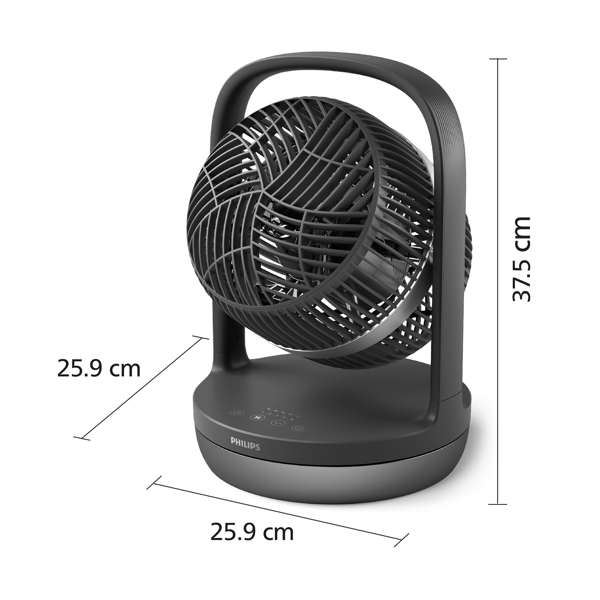 Philips Tischventilator »CX3050/01 Serie 3000, mit extrem leiser SilentWings-Technologie, 19 dB«, mit 180°-Neigung, 12-Stunden-Timer, für Schlafzimmer, Haus & Büro