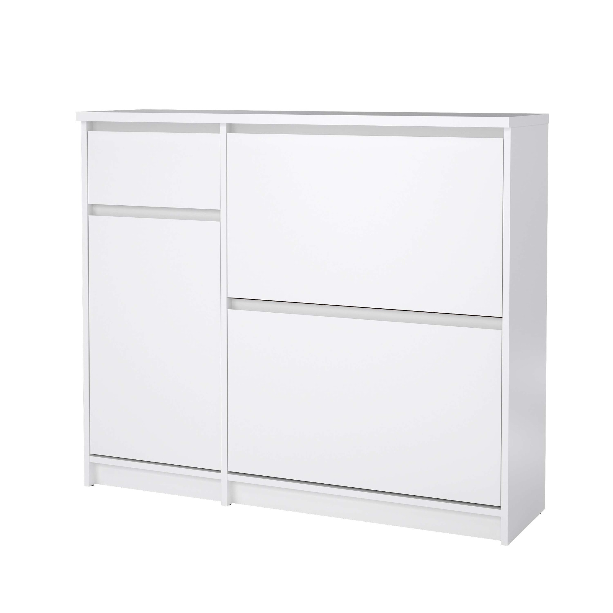 INOSIGN Schuhschrank »Naia Schuhaufbewahrung, Schuhkommode, Schuhregal, Garderobenschrank,«, mit 2 Klappen und 1 Tür und 1 Schublade, Breite 109 cm