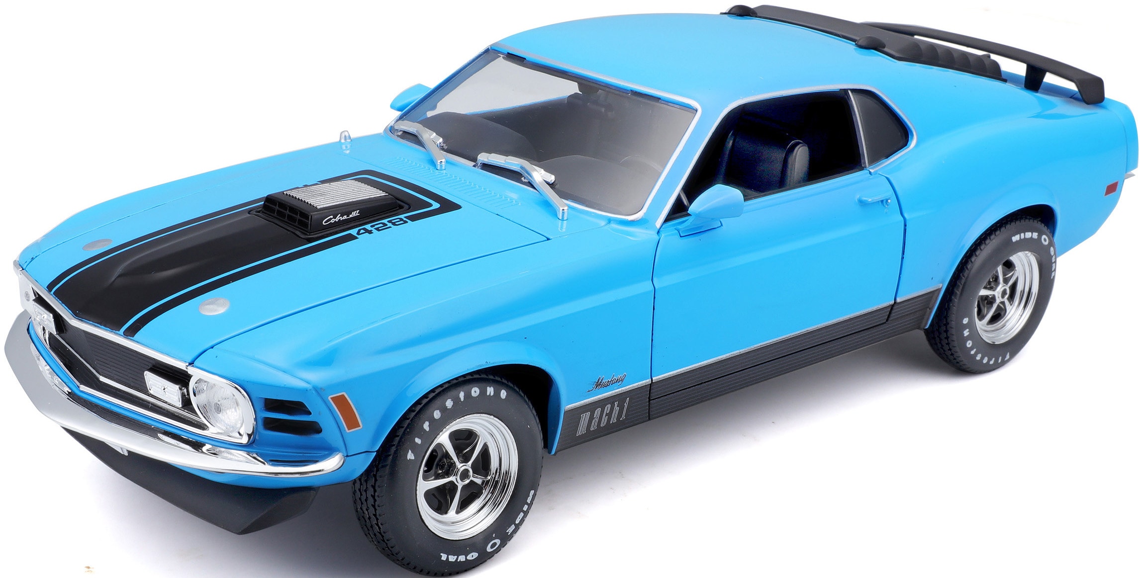 Modellauto »Ford Mustang Mach 1, 70, blau«, 1:18