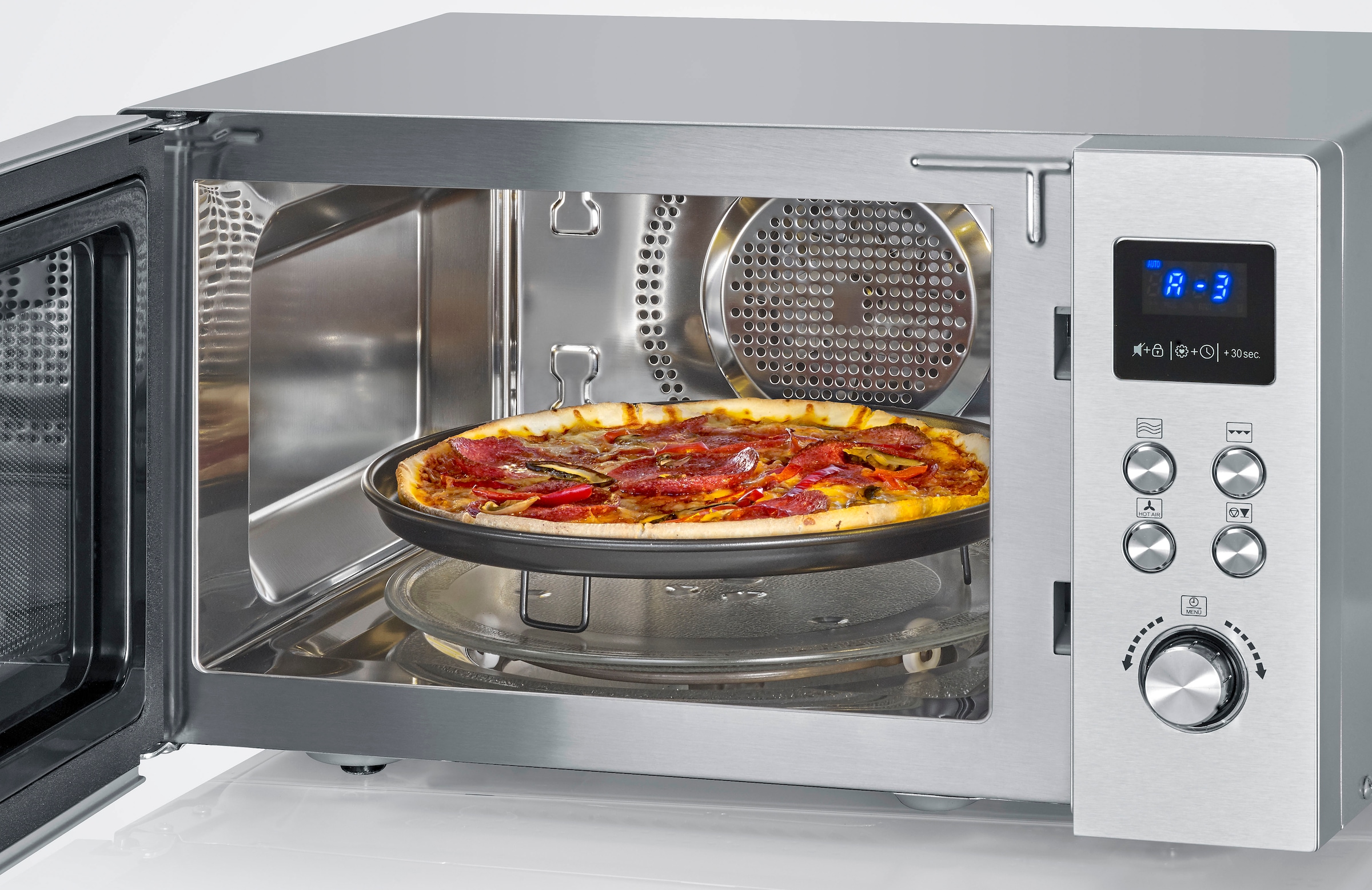 Severin Mikrowelle »Crispy Wave MW 7918«, Mikrowelle-Heißluft-Grill, 2150 W, mit Heißluft-Fritteusen-Funktion