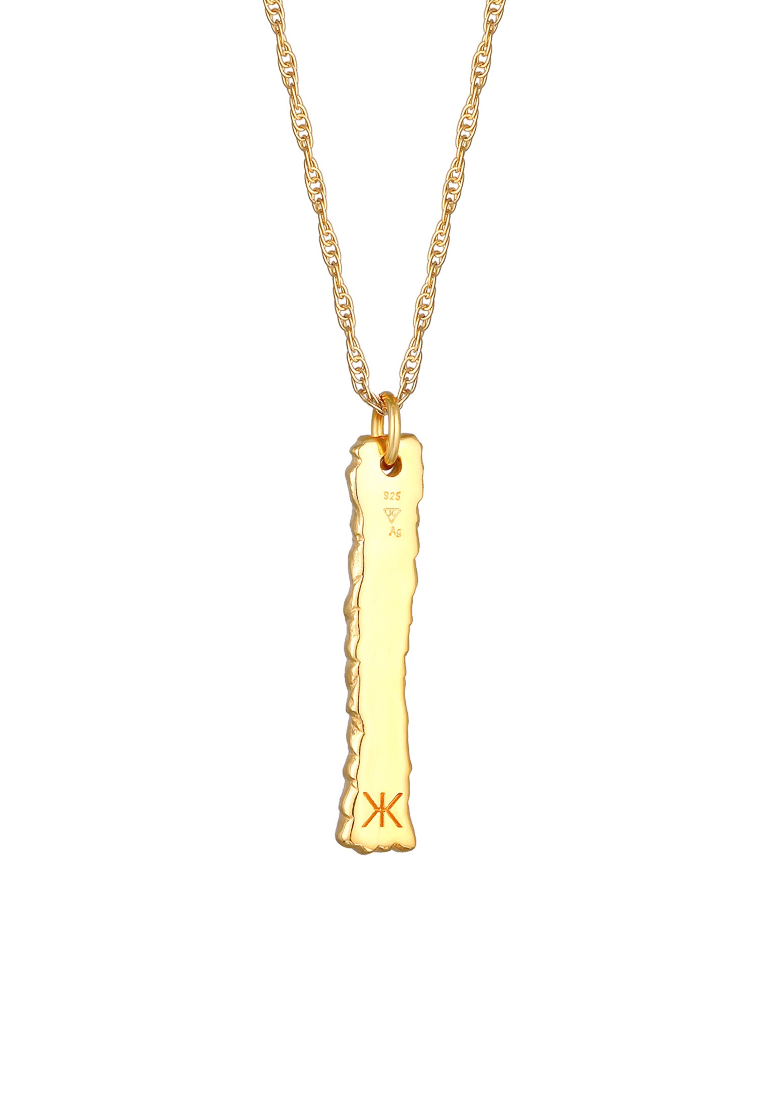 Kuzzoi Kette mit Anhänger »Halskette Peace Frieden Figarokette 925 Silber«