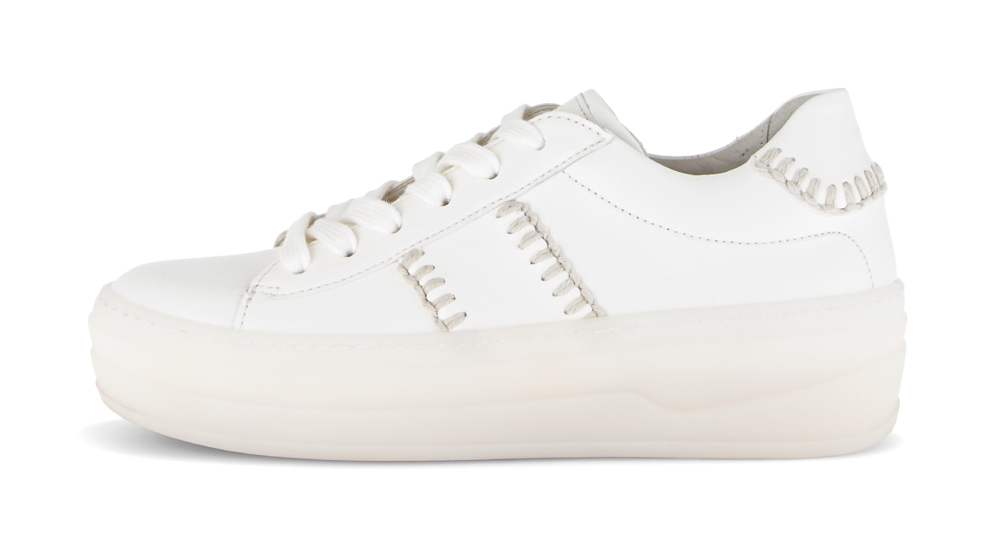 Gabor Plateausneaker  Freizeitschuh, Halbschuh, Schnürschuh mit transparenter Laufsohle