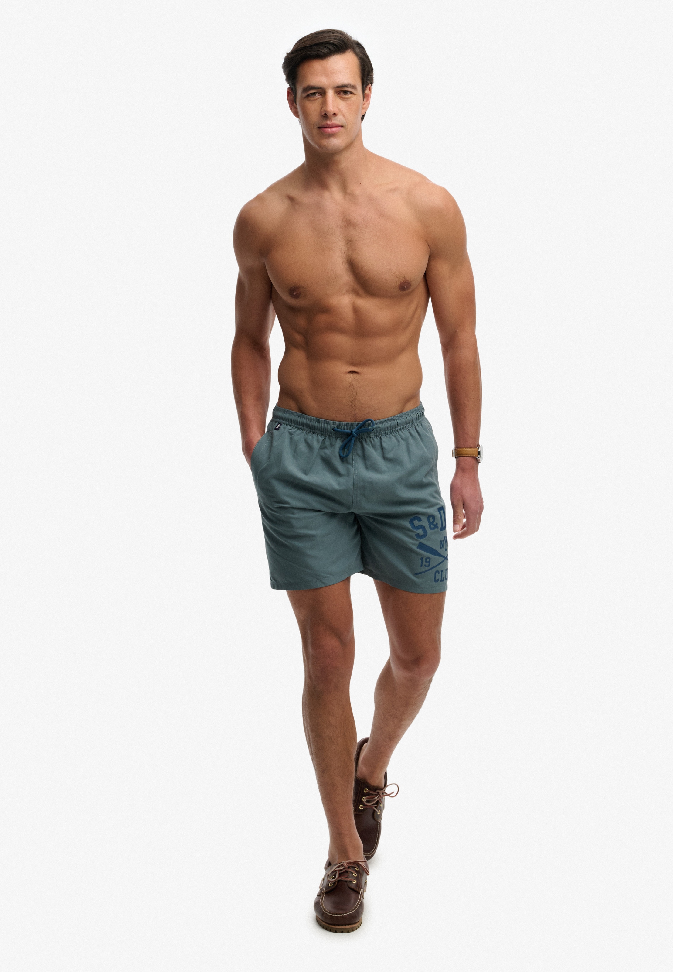 Superdry Badeshorts »PRINTED LOGO 16 SWIM SHORT«
