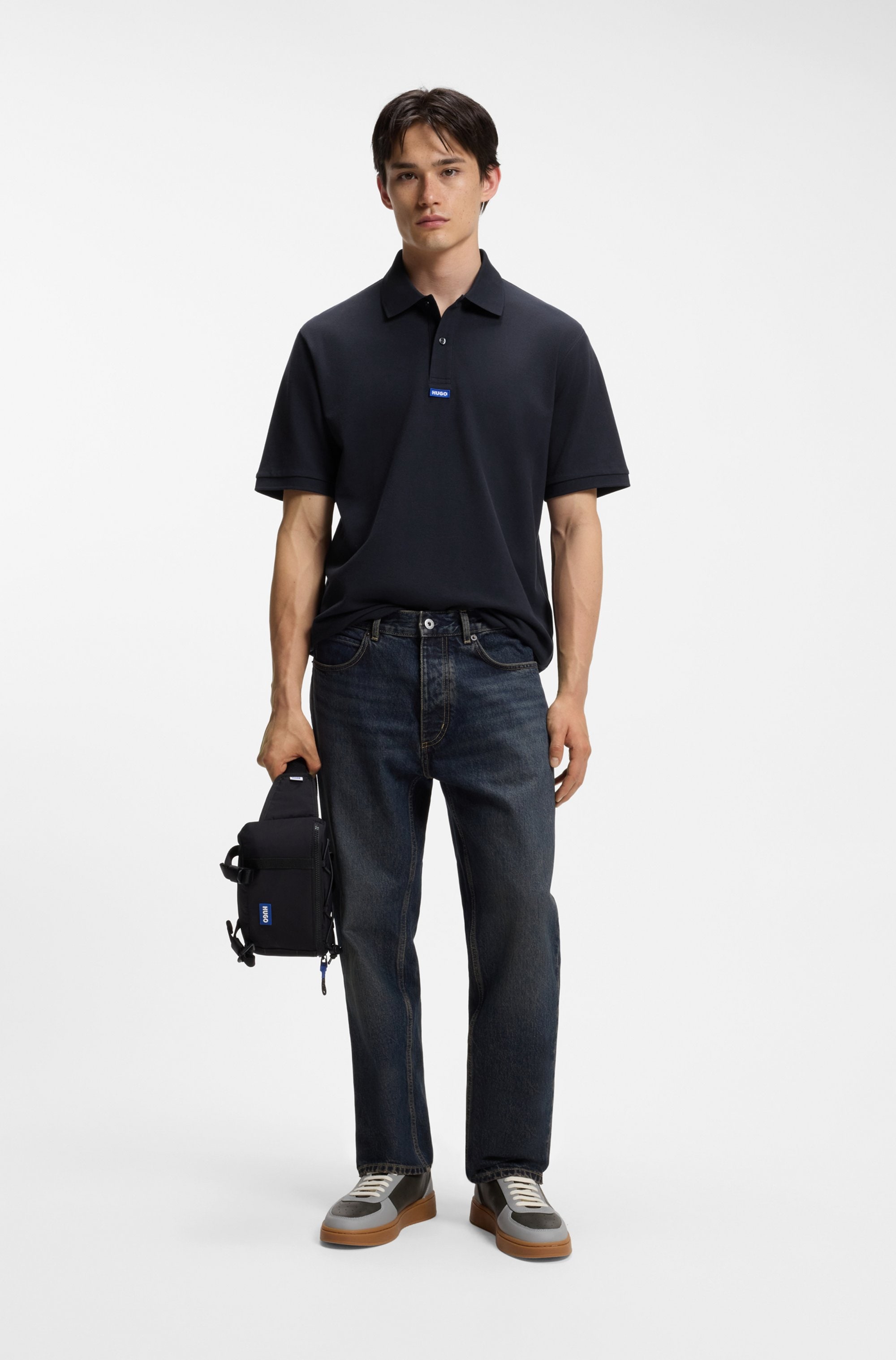 HUGO Poloshirt »Nolitos« Polokragen, Loose Fit, reine Baumwolle