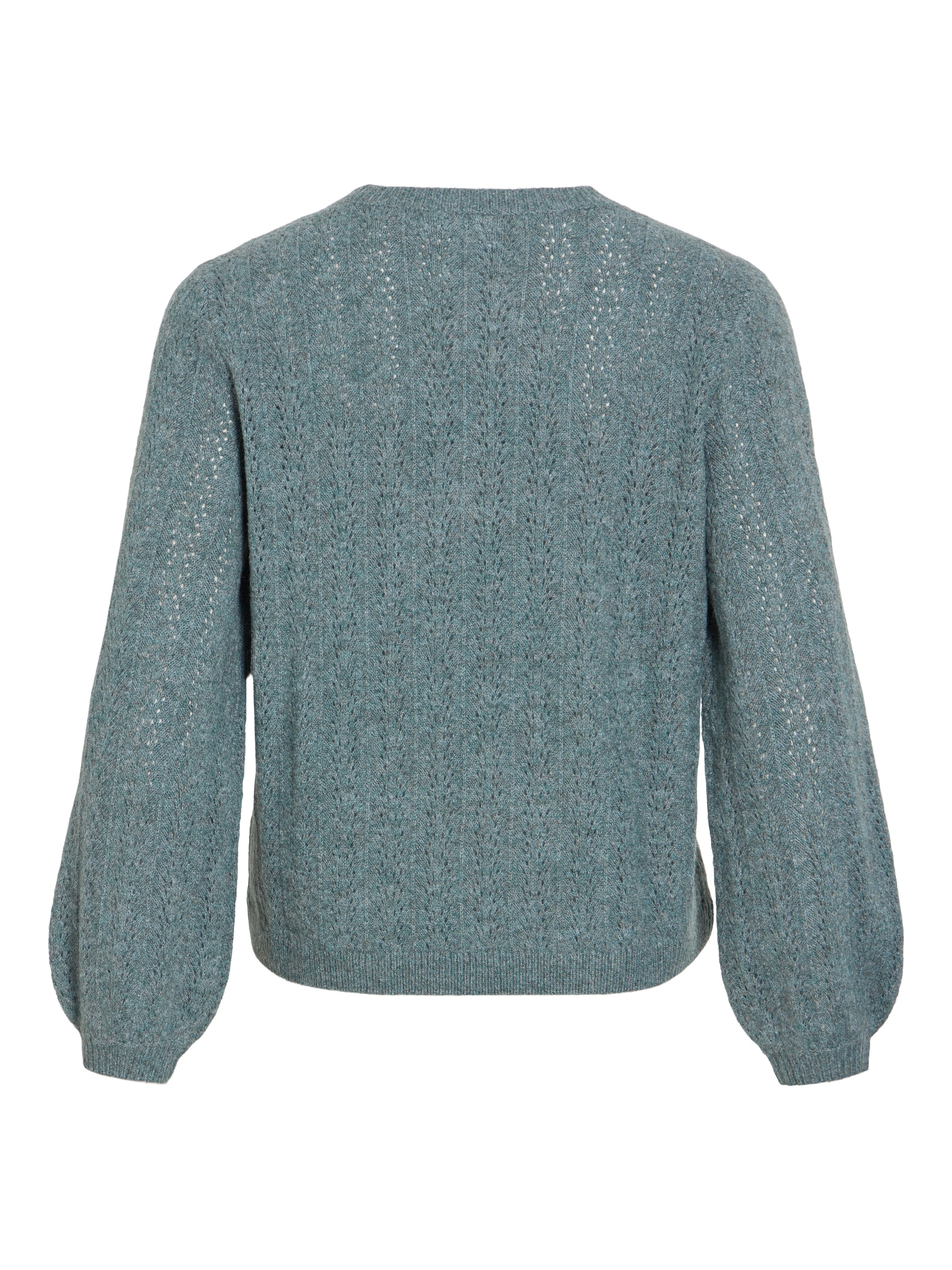 Vila Strickpullover »VILIGA POINTELLE L/S O-NECK TOP -NOOS« Materialmix