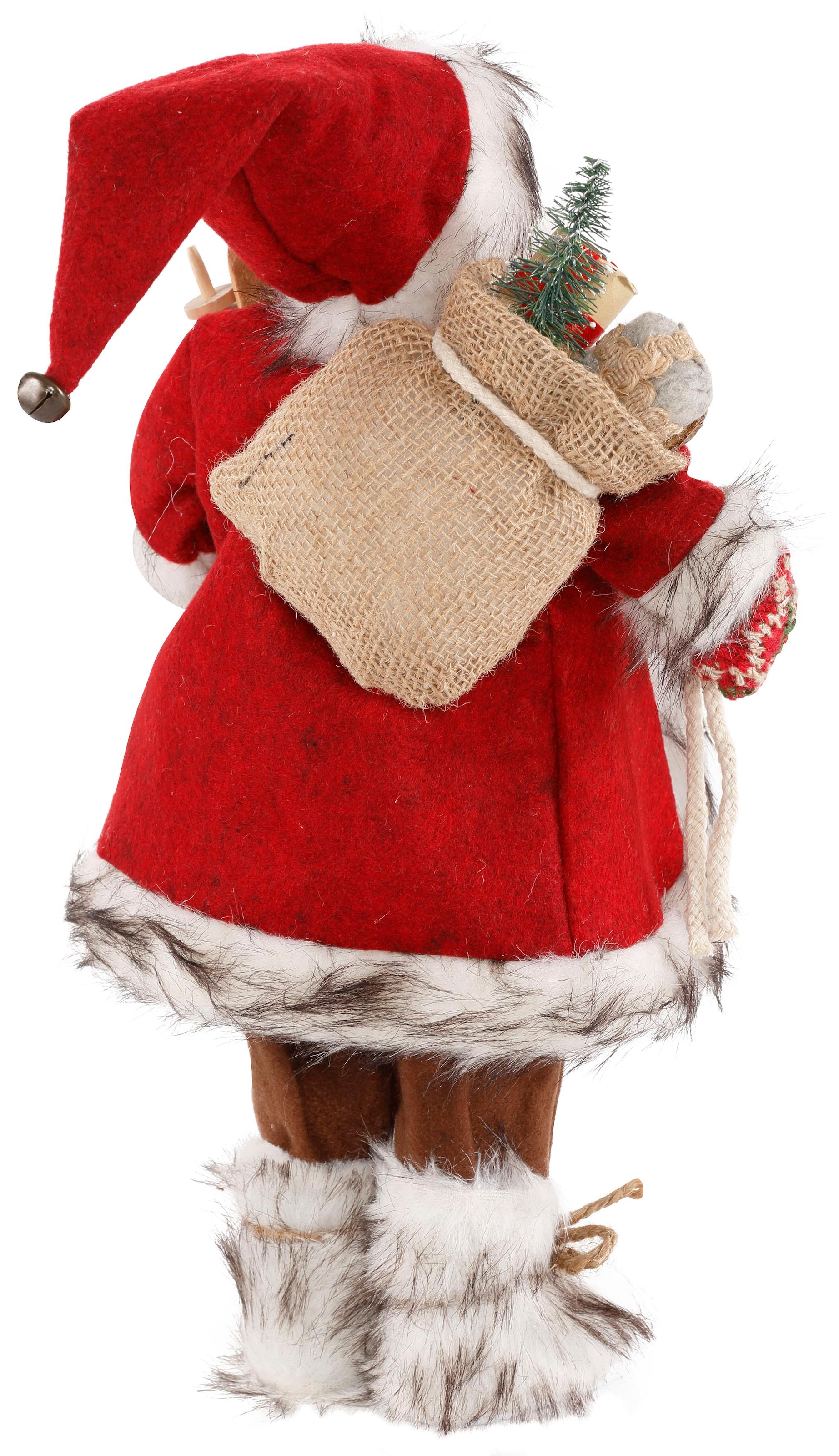 »Santa OTTO mit HOSSNER Weihnachtsfigur bei Weihnachtsdeko, unter Skiern - und Geschenken«, Weihnachtsmann online Dekofigur, dem HOMECOLLECTION Arm