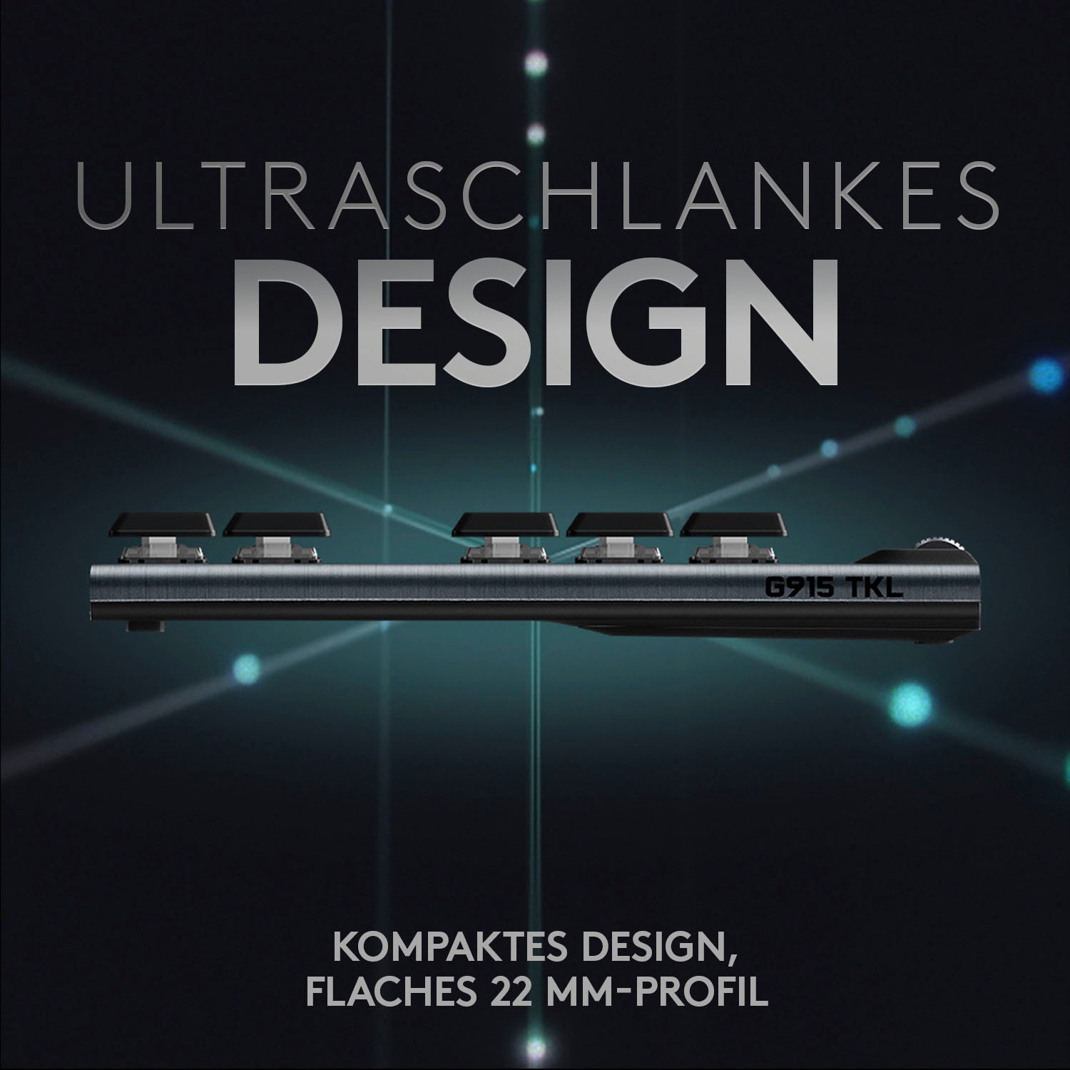 Logitech G Gaming-Tastatur »G915 TKL Tenkeyless LIGHTSPEED«, (Multimedia-Tasten-Fn-Tasten-USB-Anschluss)