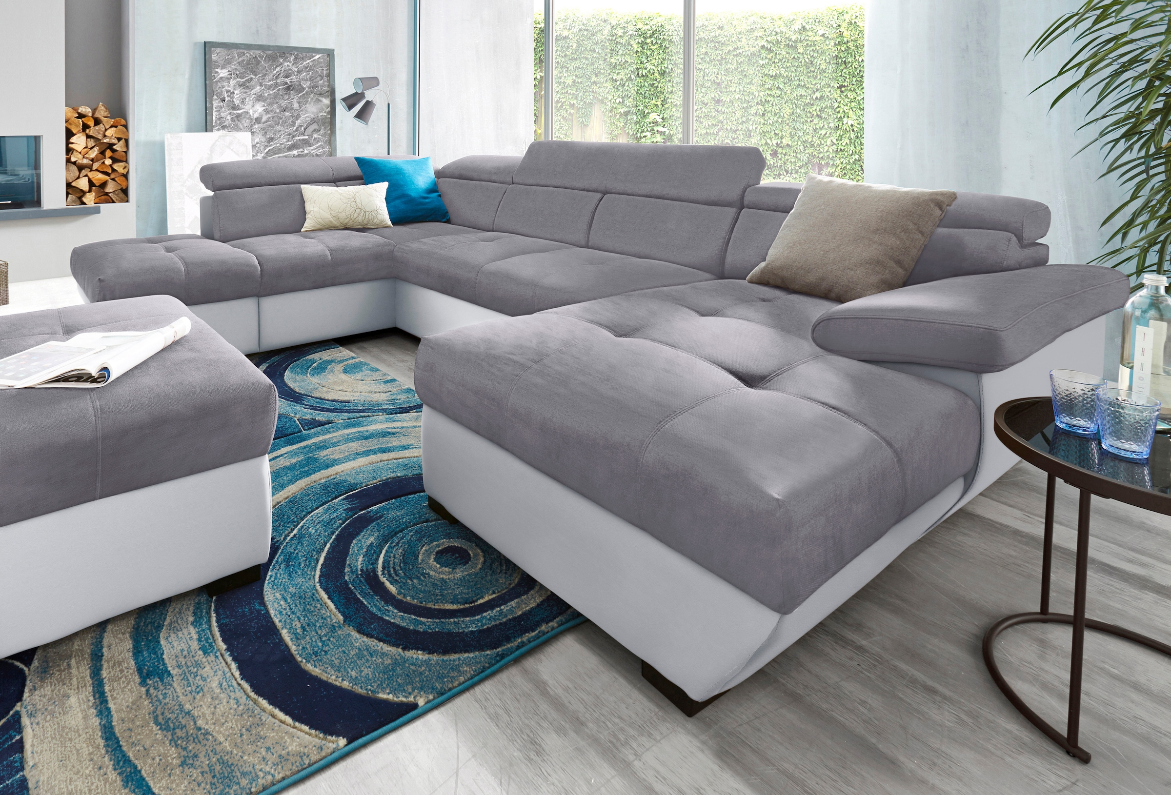 COTTA Wohnlandschaft »Speedway U-Form« mit Kopfteilverstellung, wahlweise mit Bettfunktion & Bettkasten