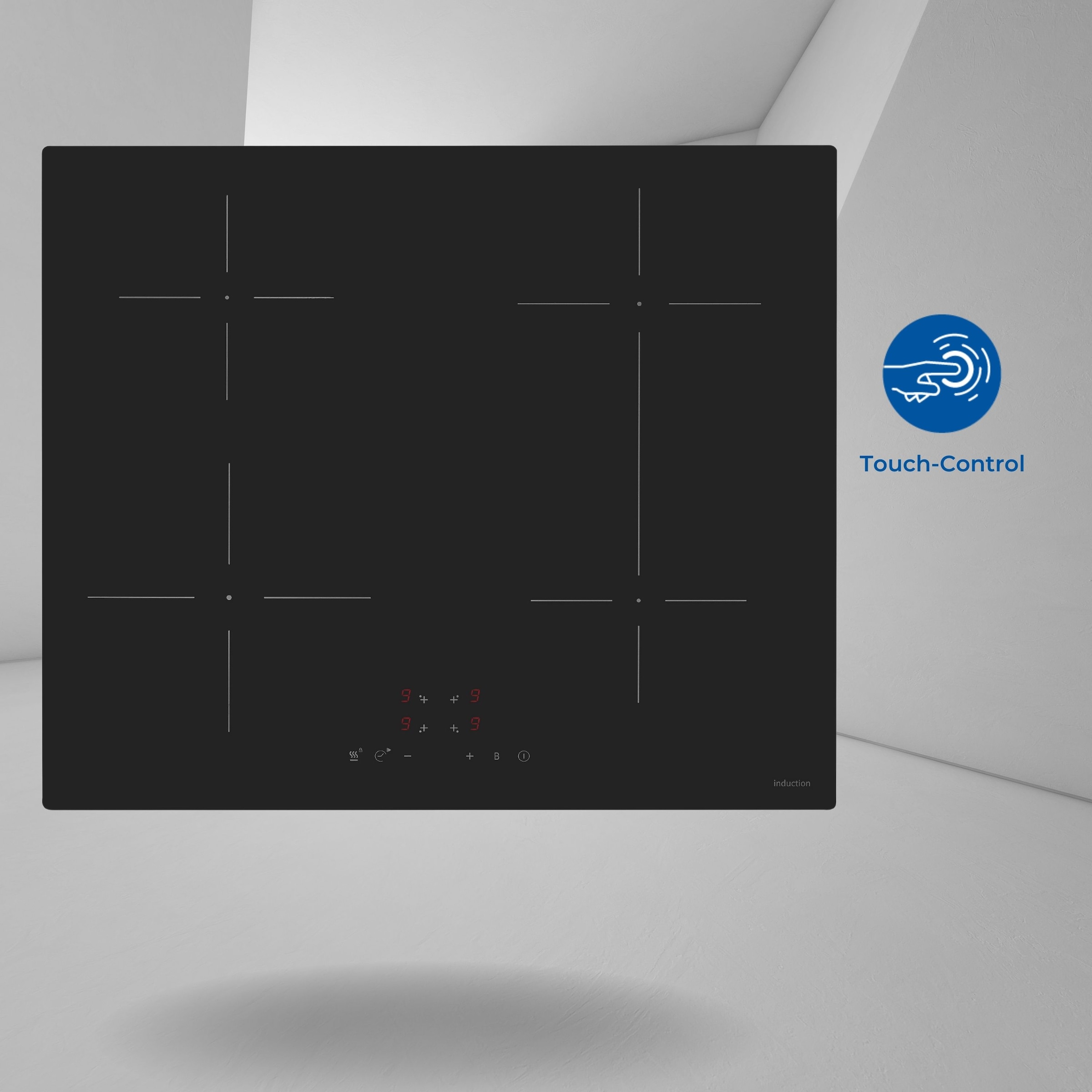 exquisit Induktions-Kochfeld »EKI600-SF-B-380« mühelos temperaturgesteuert Schokolade schmelzen o. Pommes frittieren