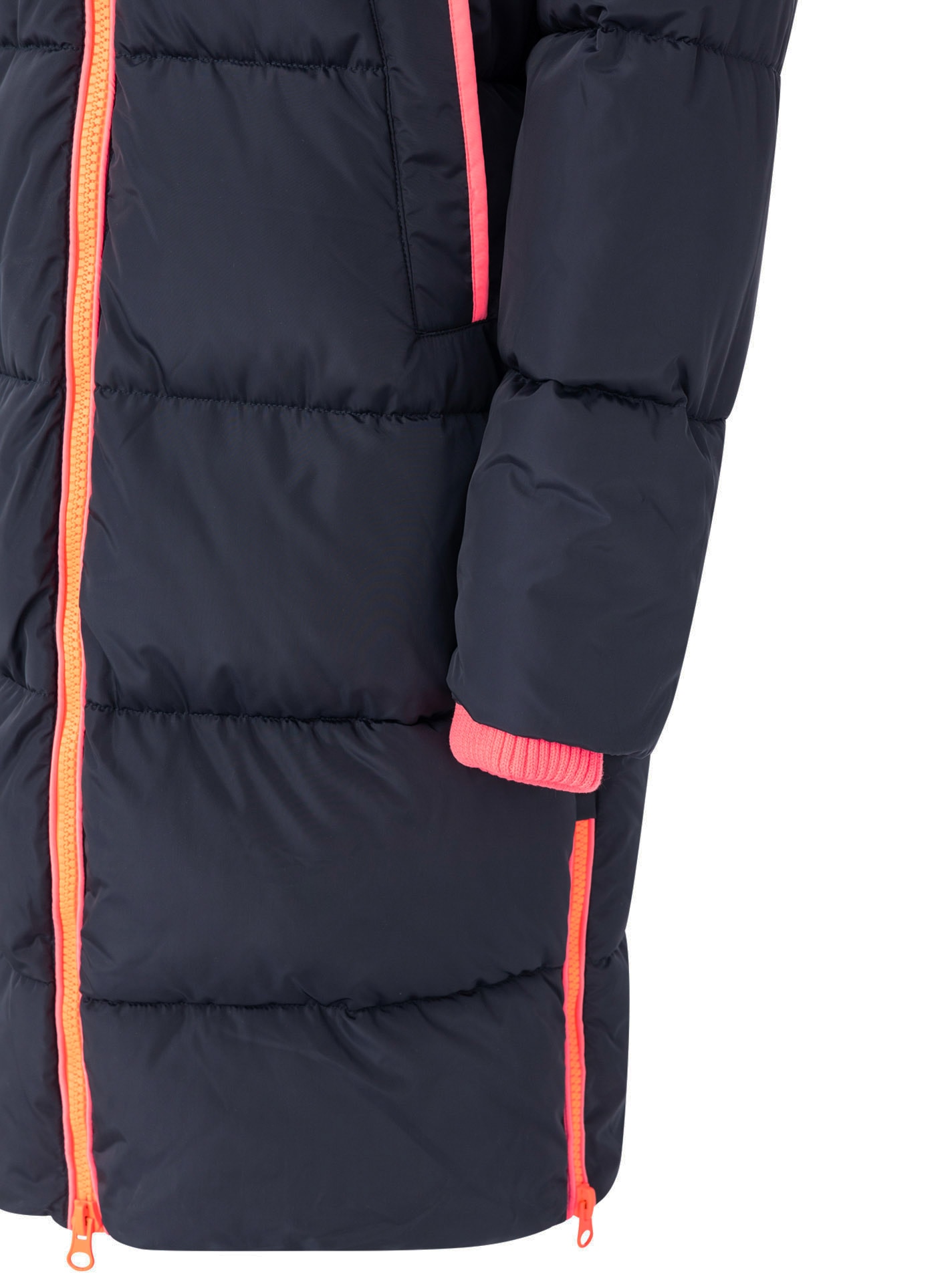 Zwillingsherz Steppmantel »„Cozy“« Kapuze, farbliche Details, Reißverschluss, elastische Bündchen