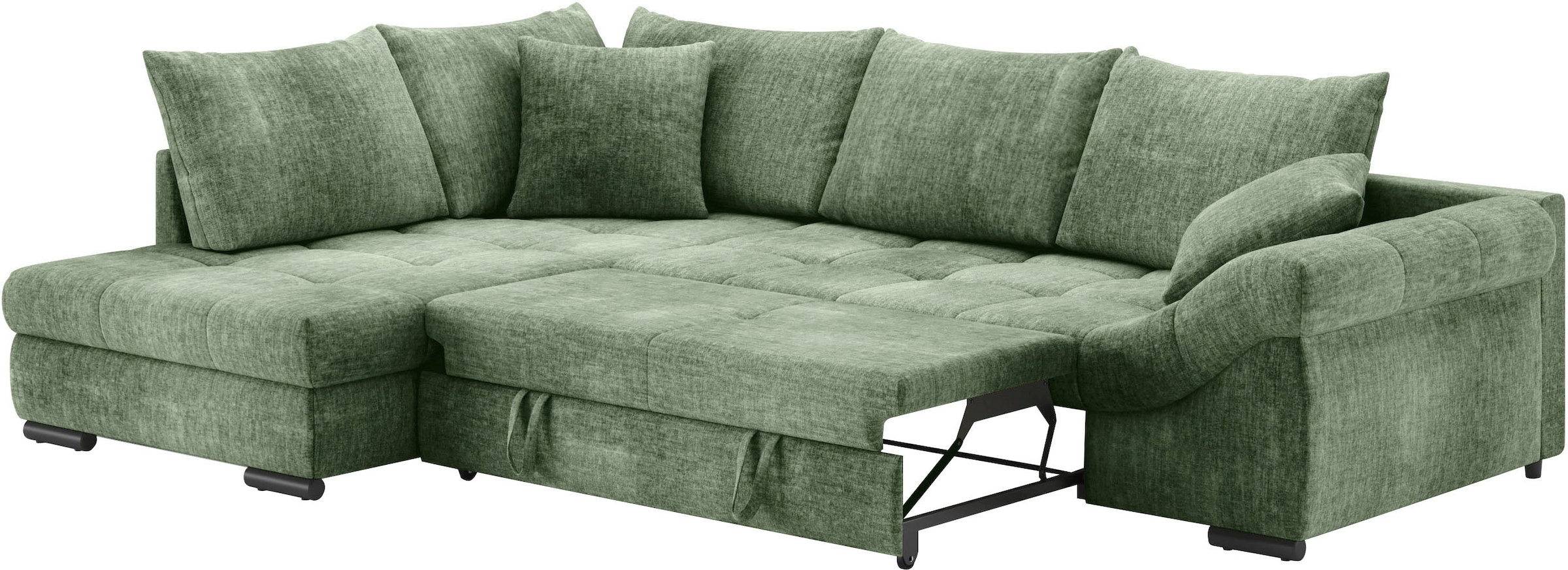Mr. Couch Ecksofa »Allegro, L-Form«, mit Hochschläfer-Bettauszug, wahlweise mit Kaltschaum