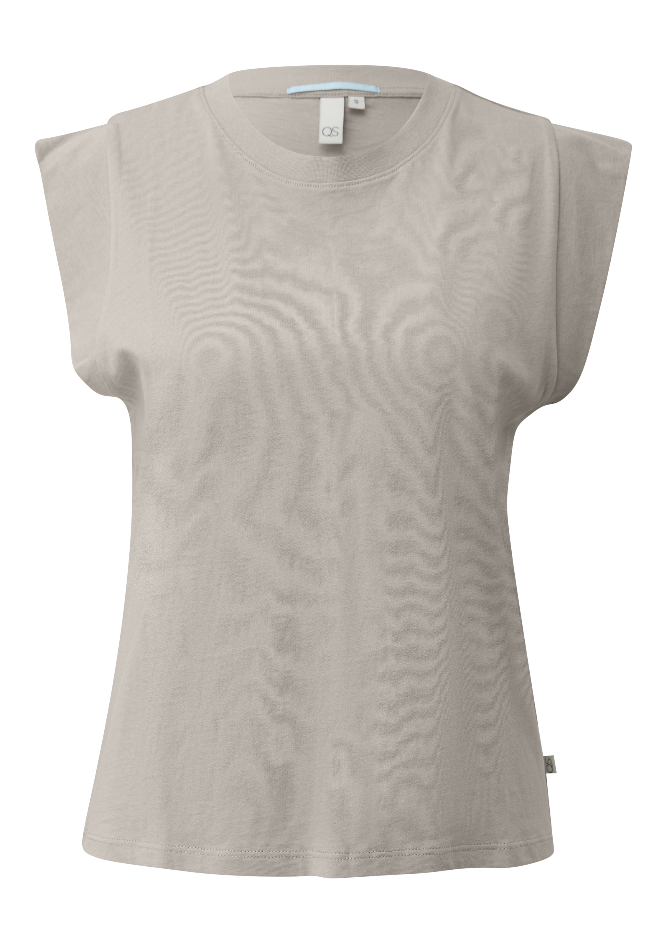 QS Rundhalsshirt Sommertop mit Rundhals