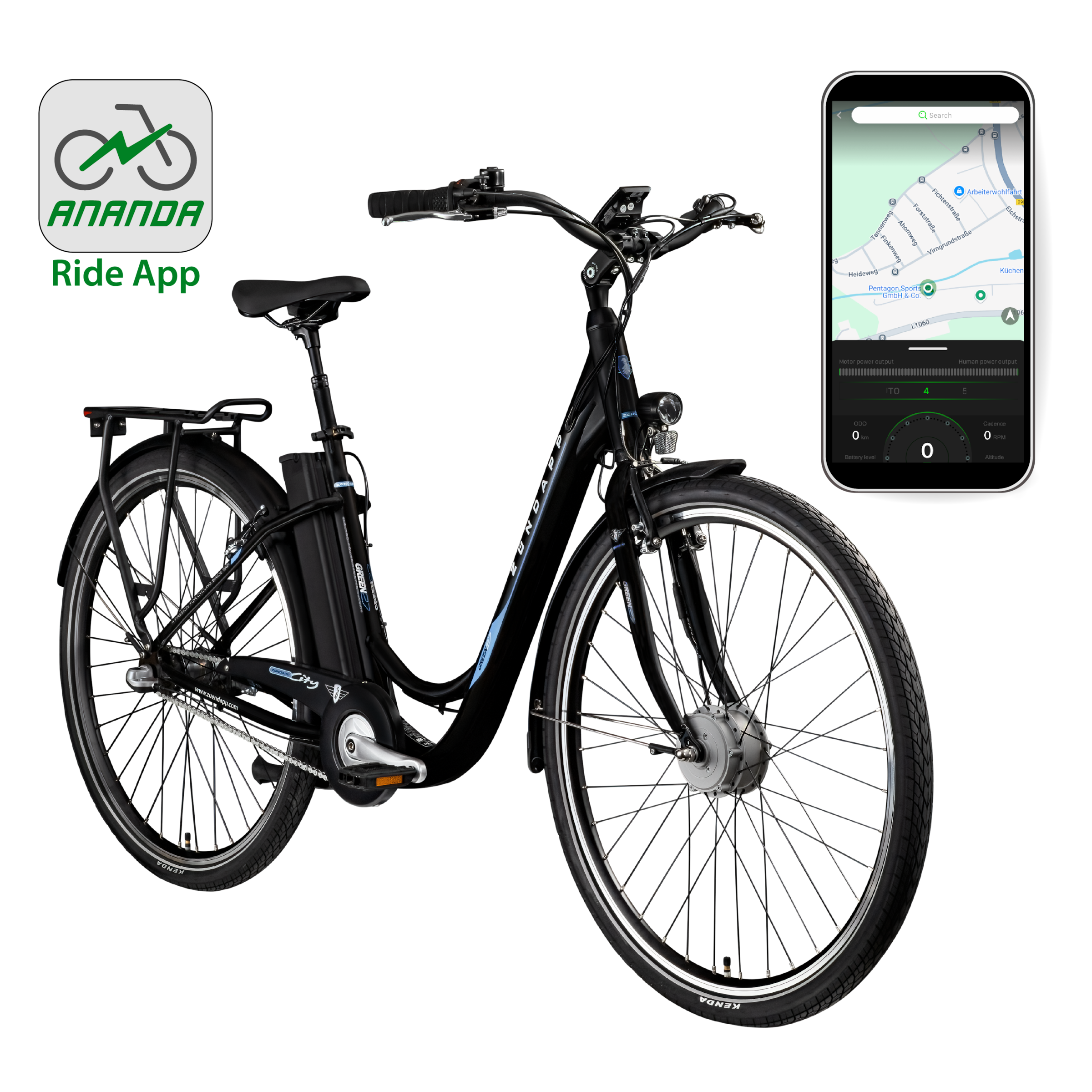 Zündapp »Green 2.7« 3 Gang Shimano Nexus Schaltwerk Nabenschaltung Frontmotor 250 W Pedelec, Elektrofahrrad für Damen u. Herren